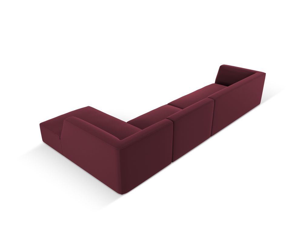 Cosmopolitan Design Ecksofa Siena 5-Sitzer Kunstleder Pacifico Bordeaux Rechts