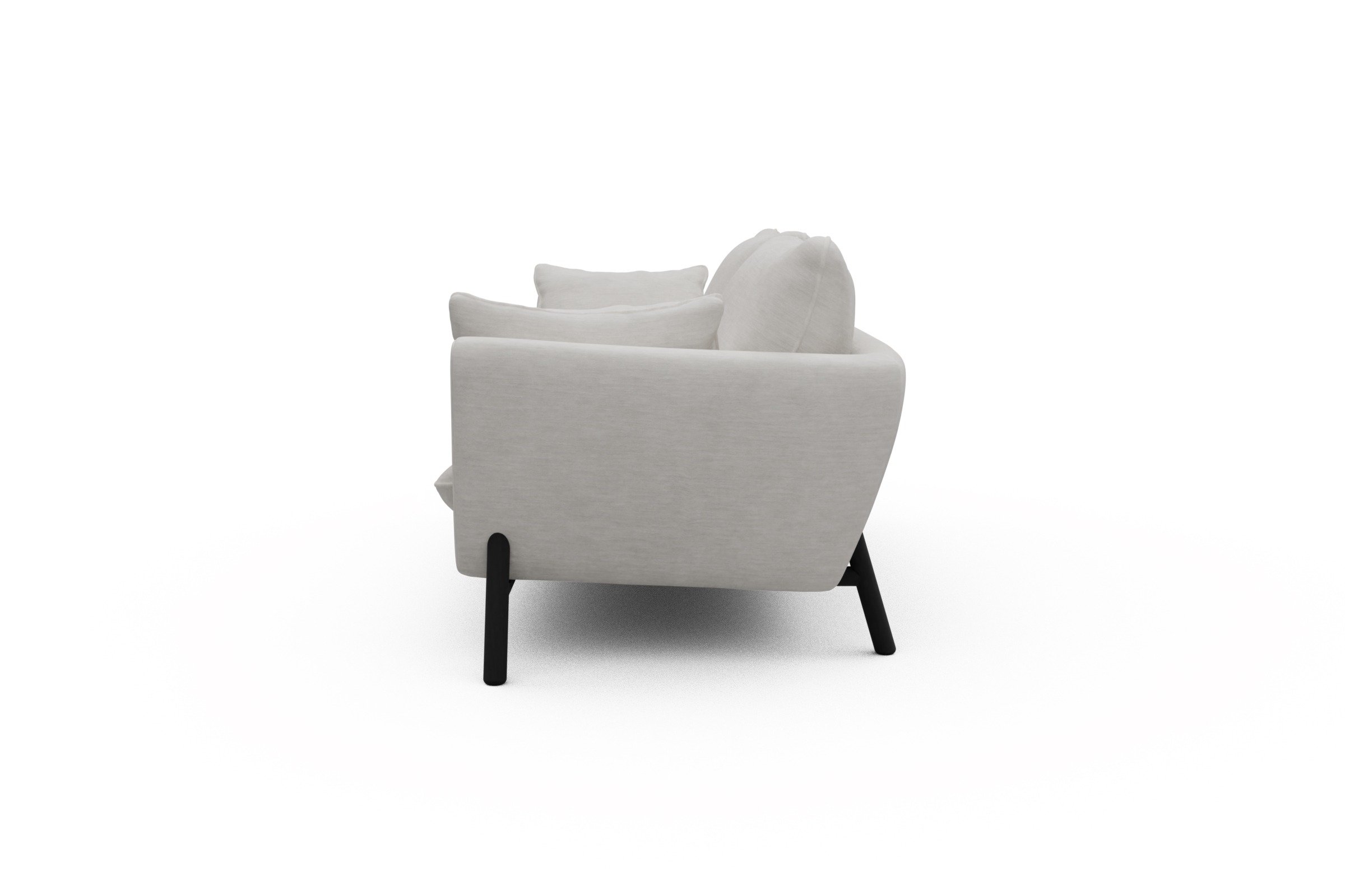 Sofa Emil 3-Sitzer Beinfarbe Eiche Schwarz Vivus-Dusty-Off-White