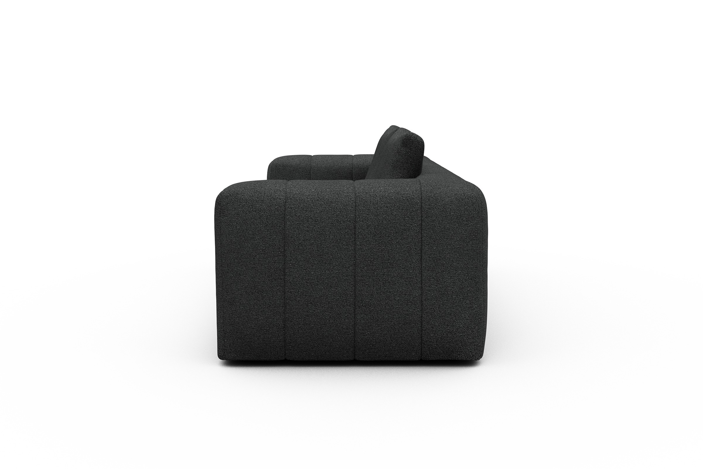 Sofa Hugo 3-Sitzer Boucle-Charcoal