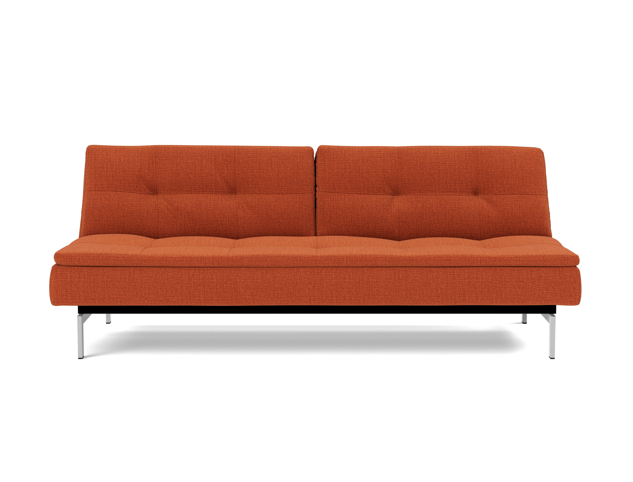 Schlafsofa Dublexo Chenille Esina 412-Rust-Orange Beine Chrom