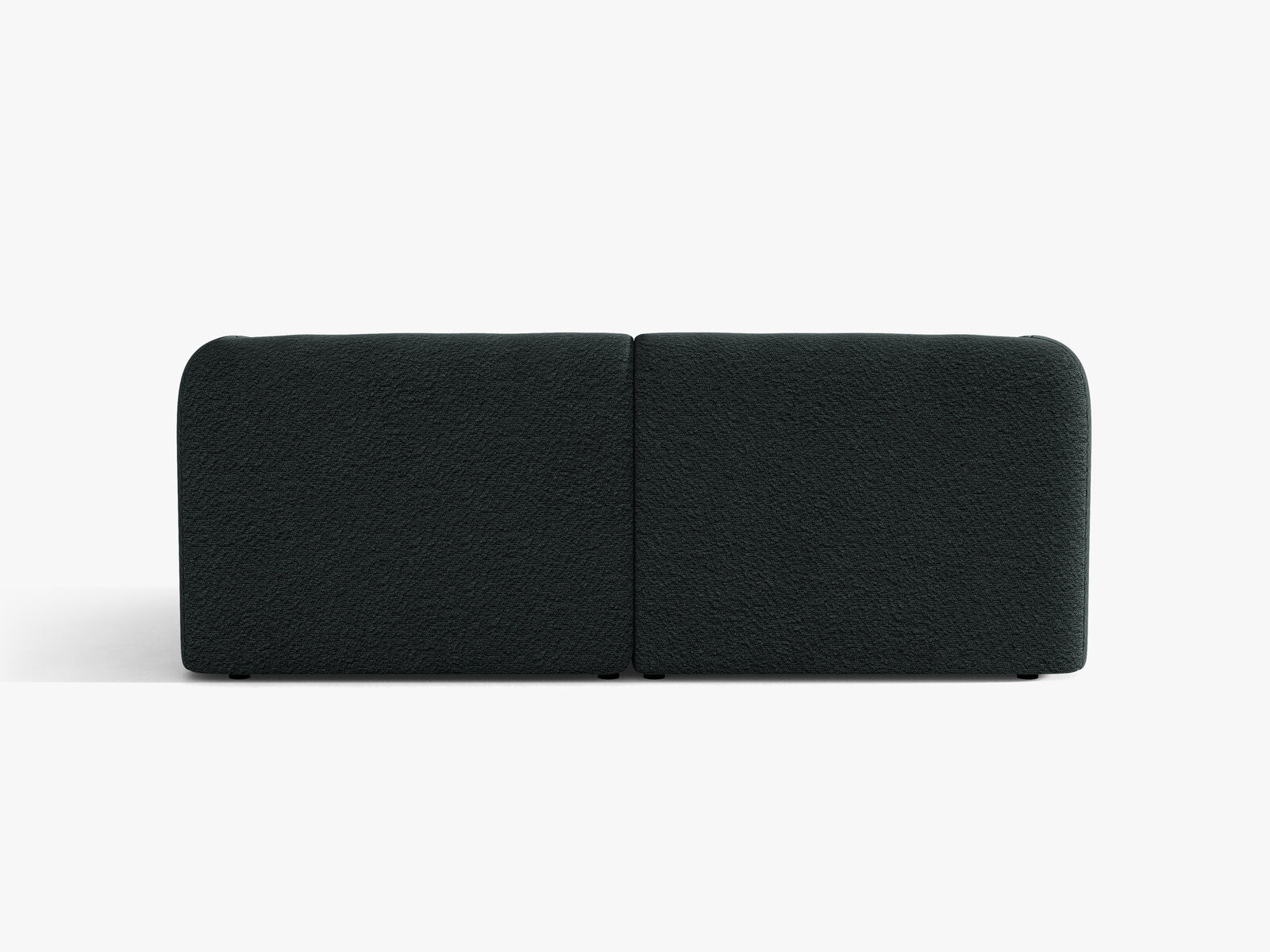 Micadoni Sofa Miley 2-Sitzer Boucle Baloo Schwarz