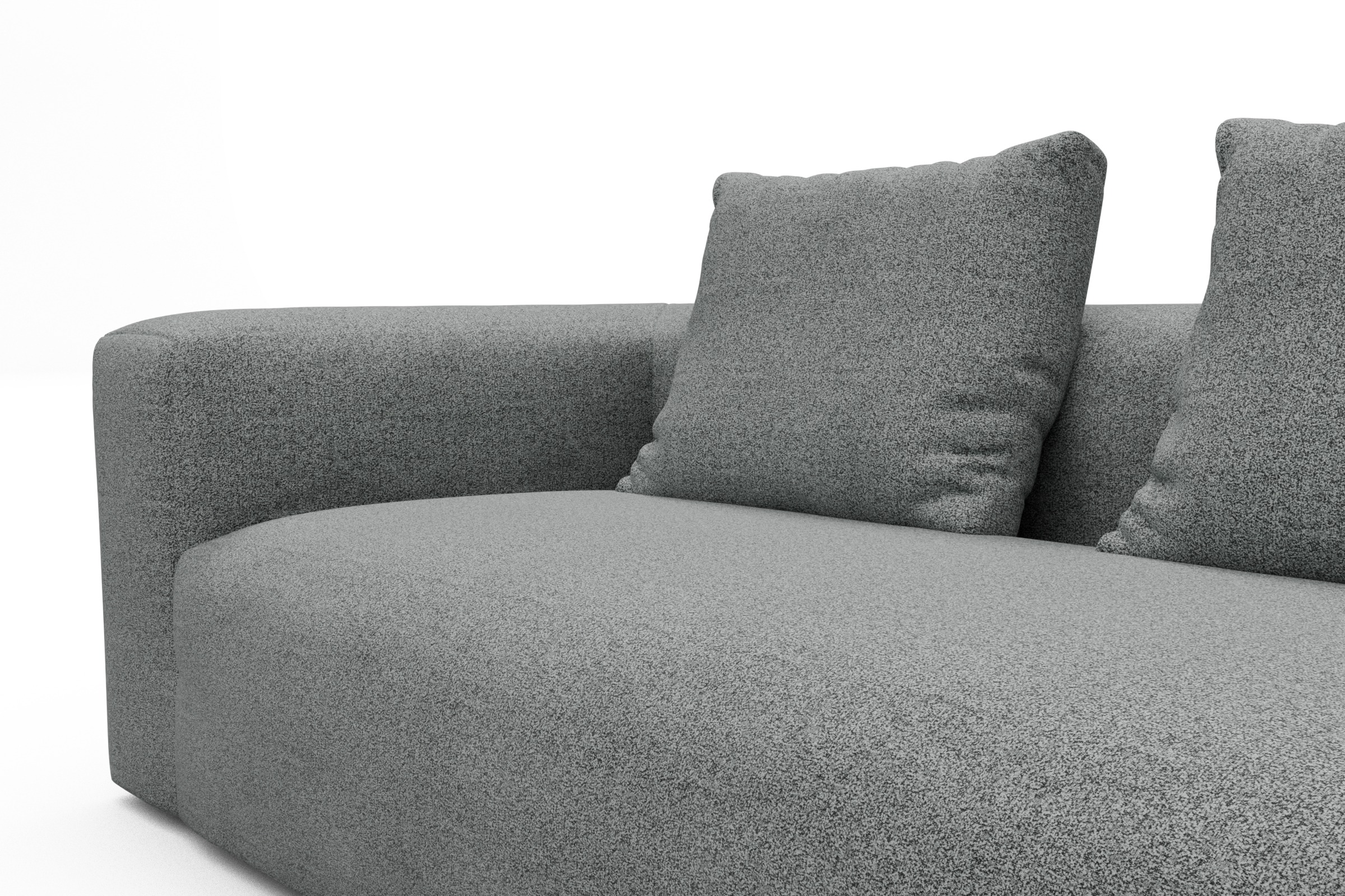 Ecksofa Fred Relax-Ecke rechts mit 2,5-Sitzer Aivi-Gravet-Grey