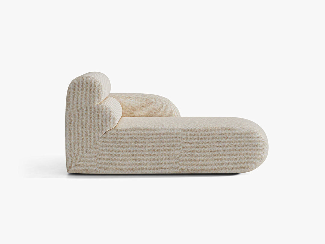 Micadoni Neo Chaiselongue Rechts Chenille Silencio Helles Beige