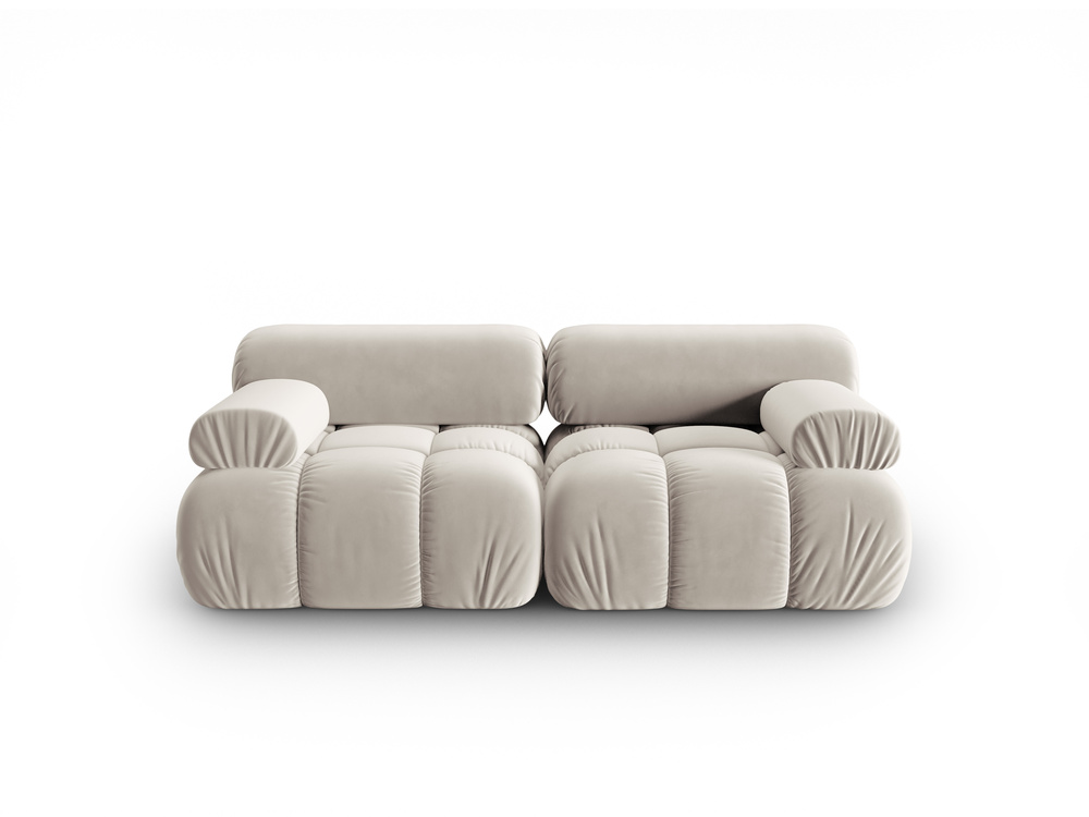 Cosmopolitan Design Sofa Cortina 2-Sitzer Samt Bluvel Dunkelbeige