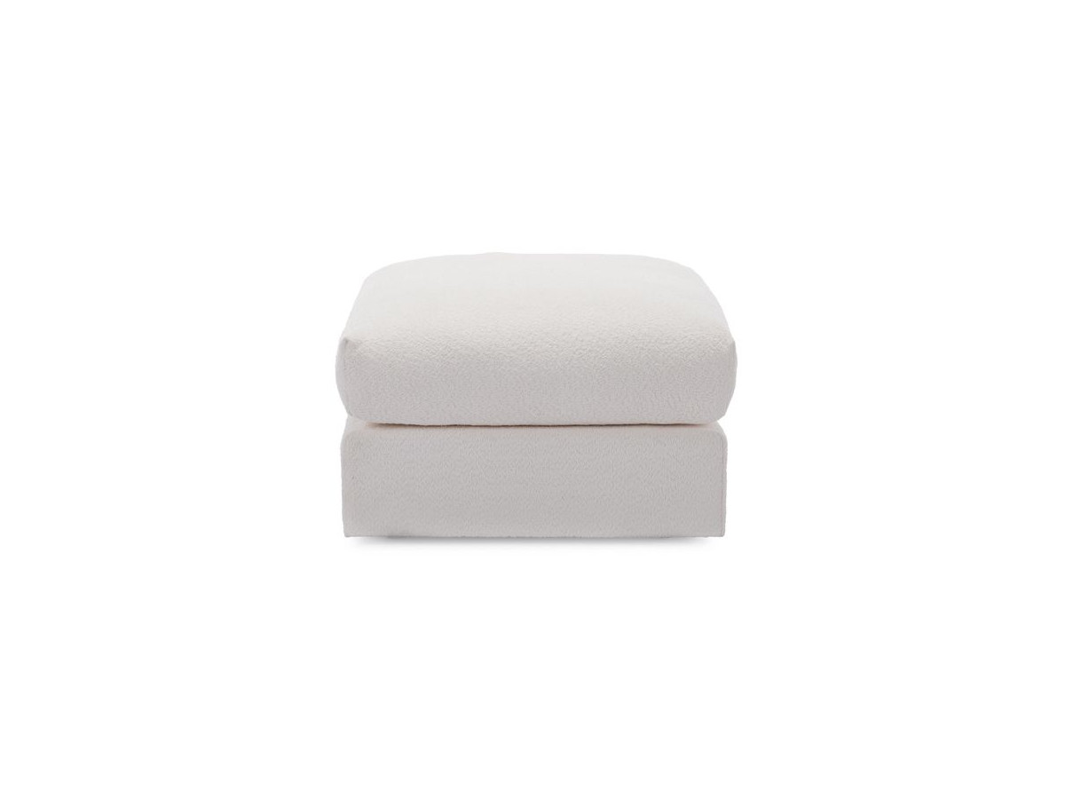 Bobochic Paris Pouf, sehr weich Bouclé-Stoff Weiß