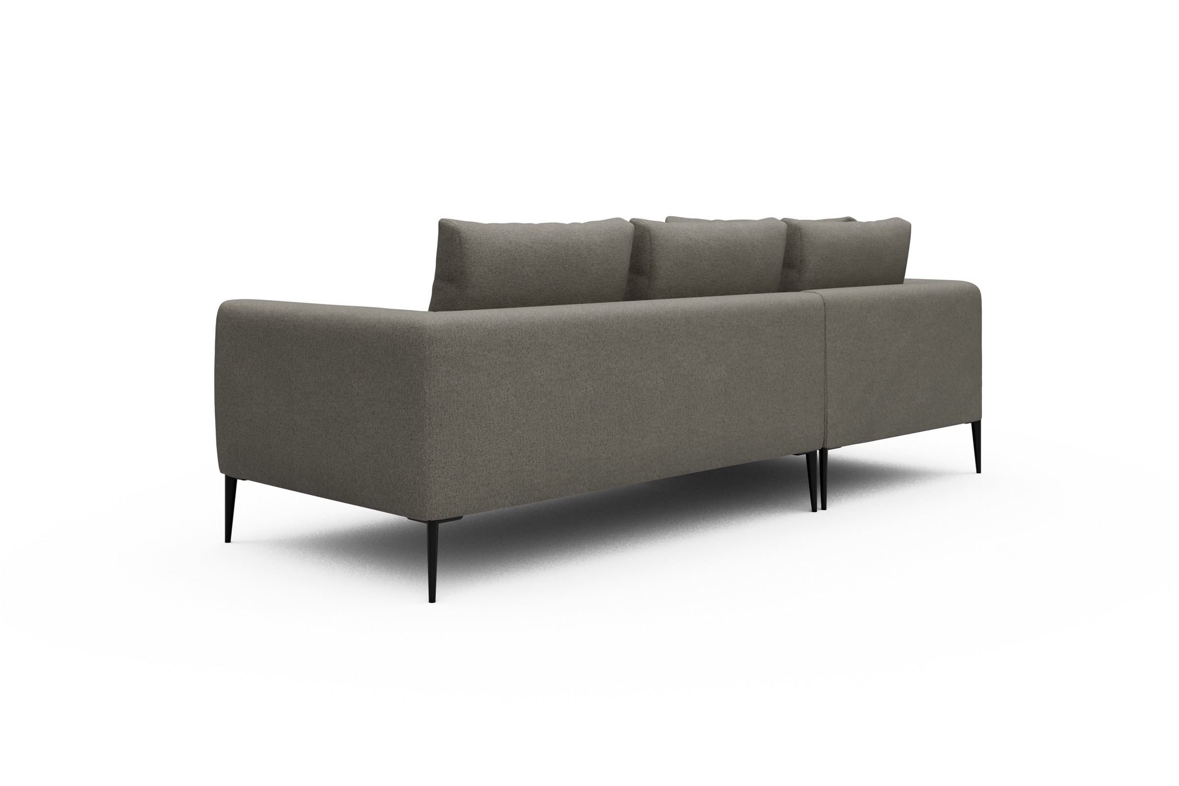 Ecksofa Paul Relax-Ecke links mit 2-Sitzer Denari-Warm-Grey