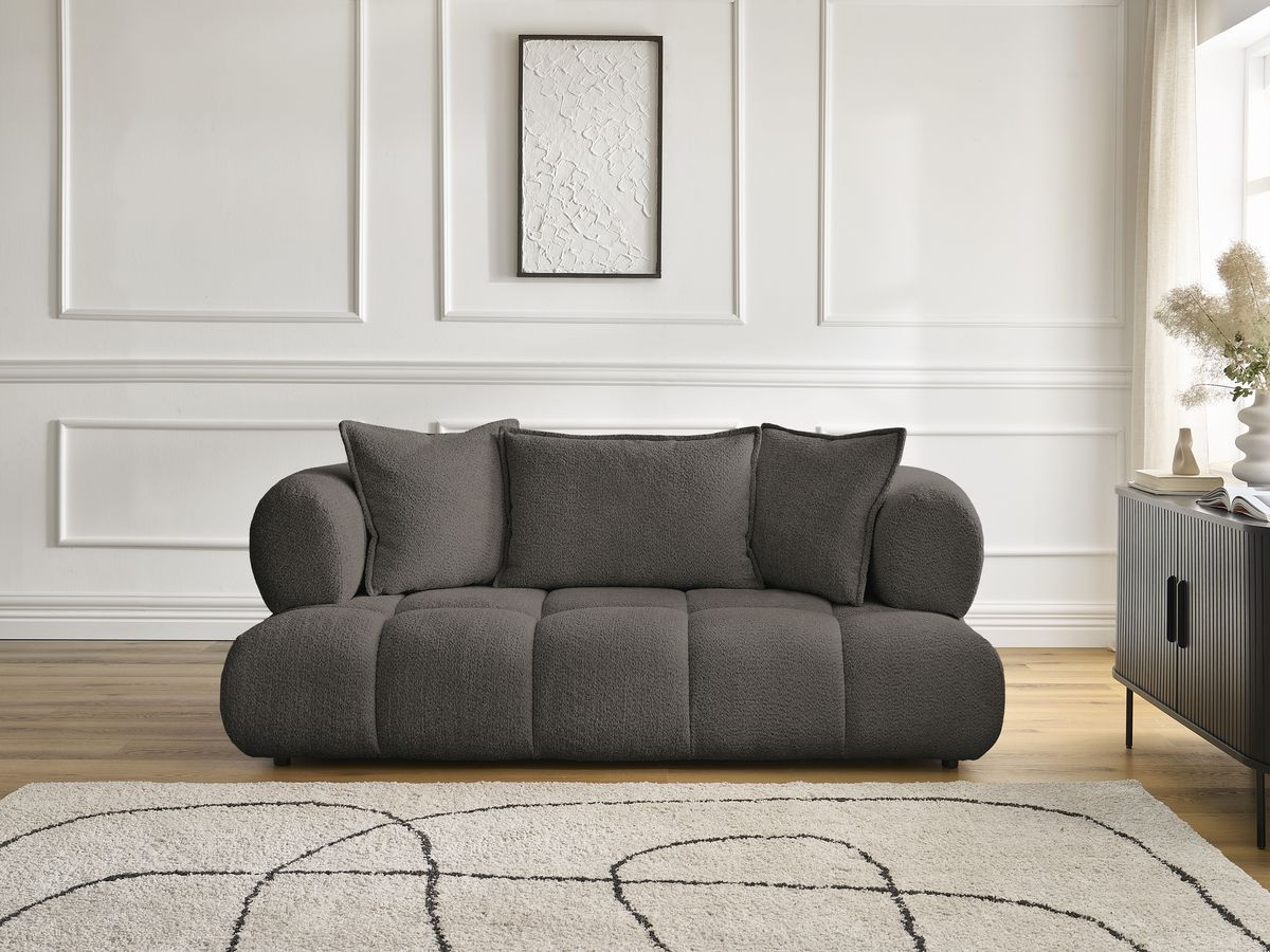 Bobochic Alya Sofa 2-Sitzer Bouclé-Stoff Braun