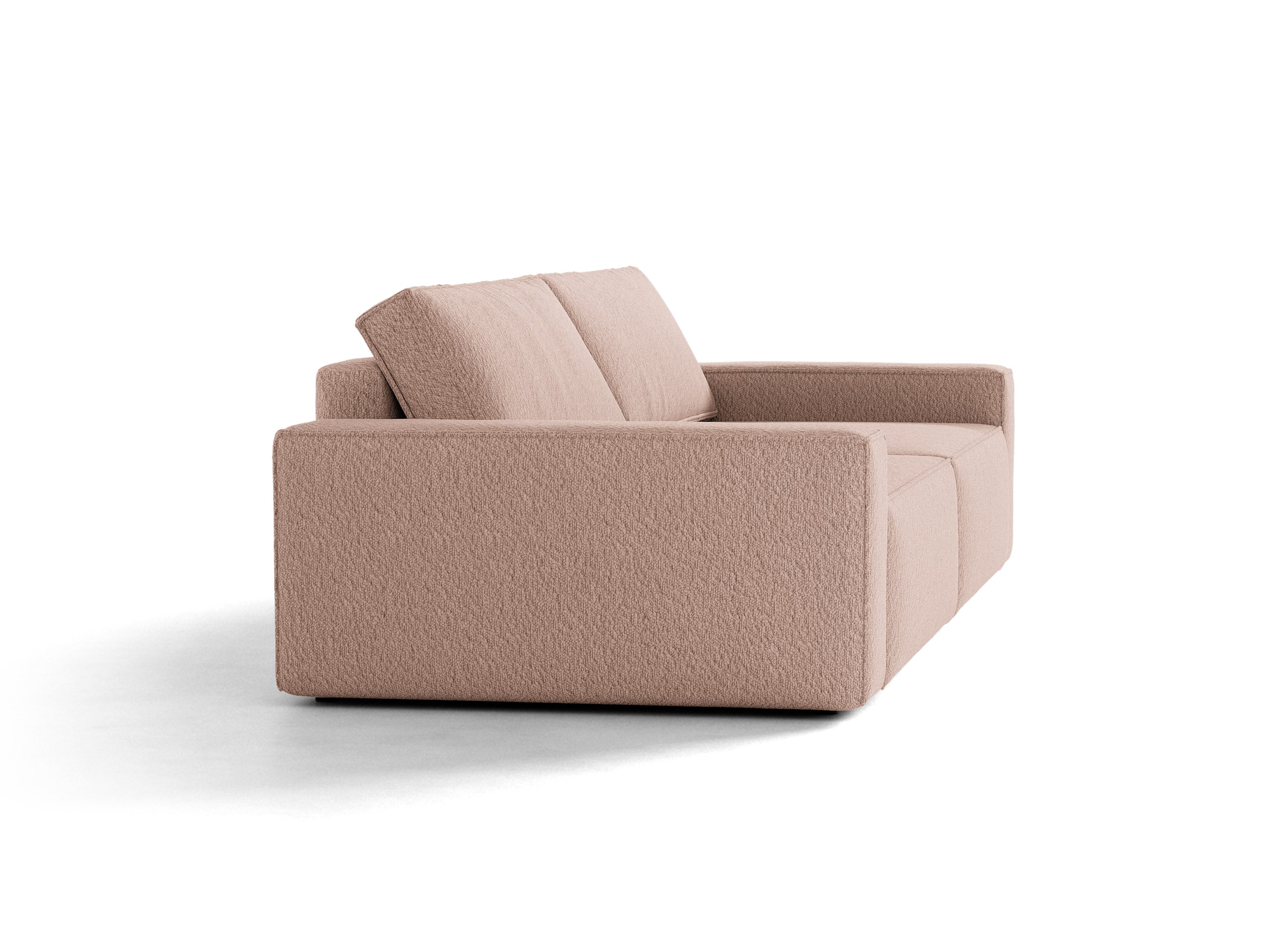 Micadoni Schlafsofa Jodie 3-Sitzer Boucle Baloo Puderrosa