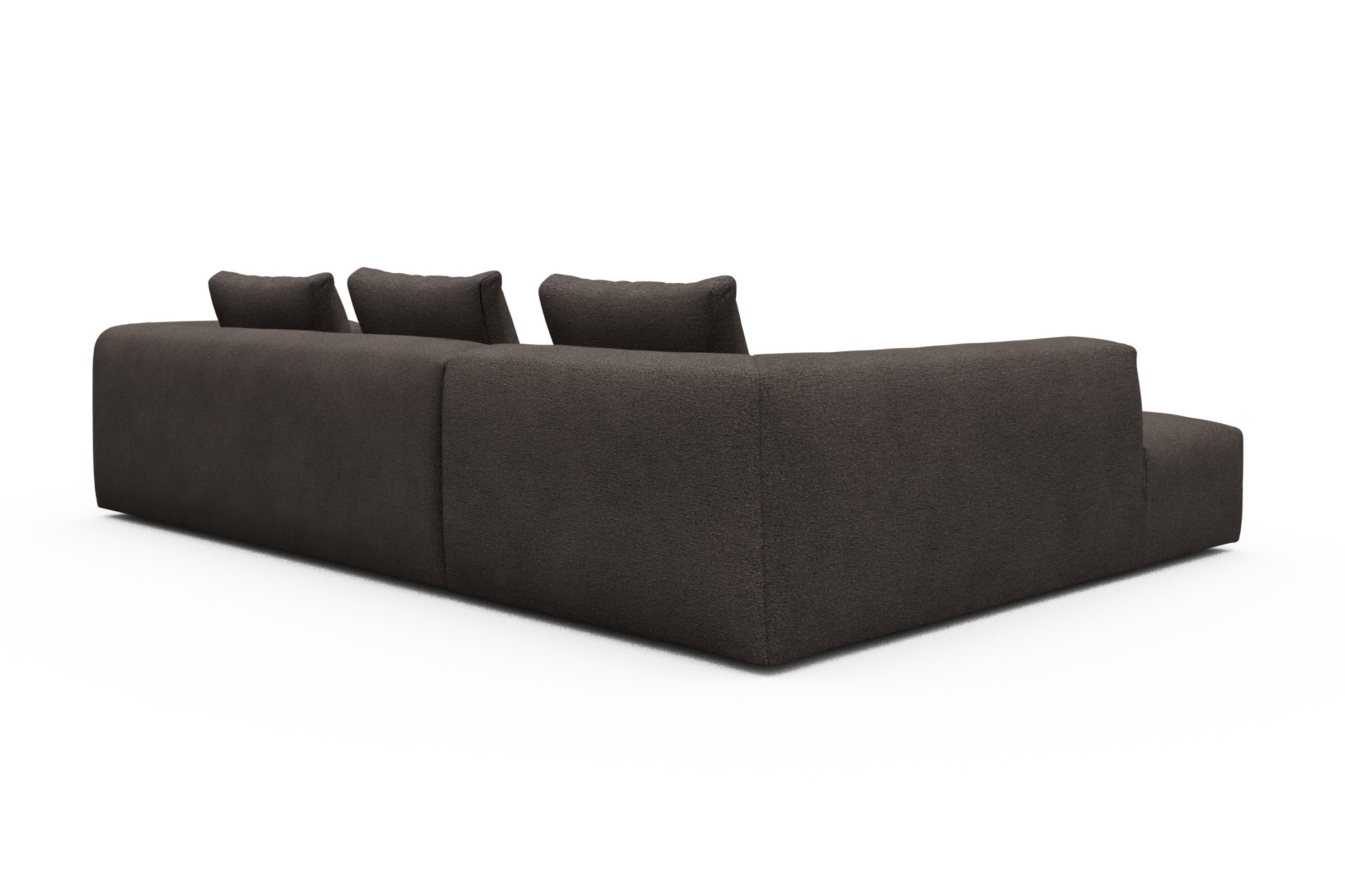 Ecksofa Fred Relax-Ecke links mit 2,5-Sitzer Boucle-Taupe