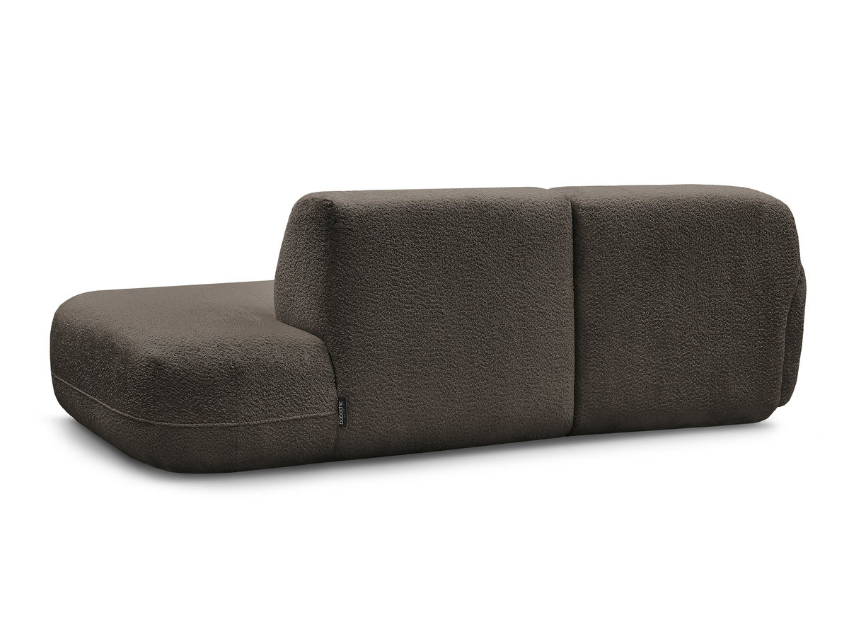 Bobochic Anda Ecksofa 241 × 163 cm Chenille Braun Ecke links