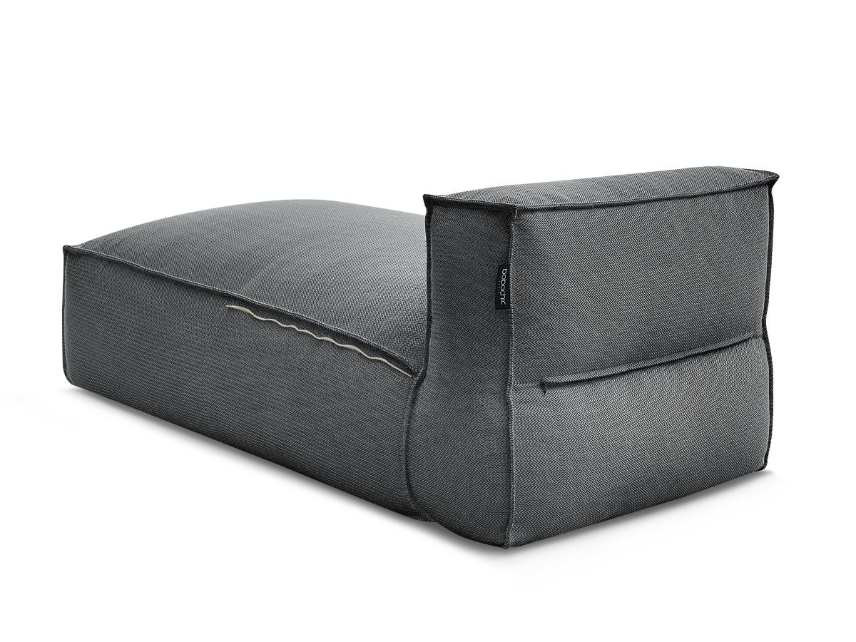 Bobochic Biarritz Méridienne-Modul Melange-Stoff Schwarz