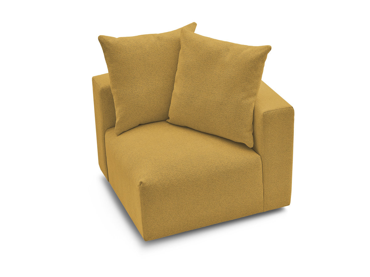 Bobochic Voltaire Eckmodul Melange-Stoff Gelb Ecke rechts
