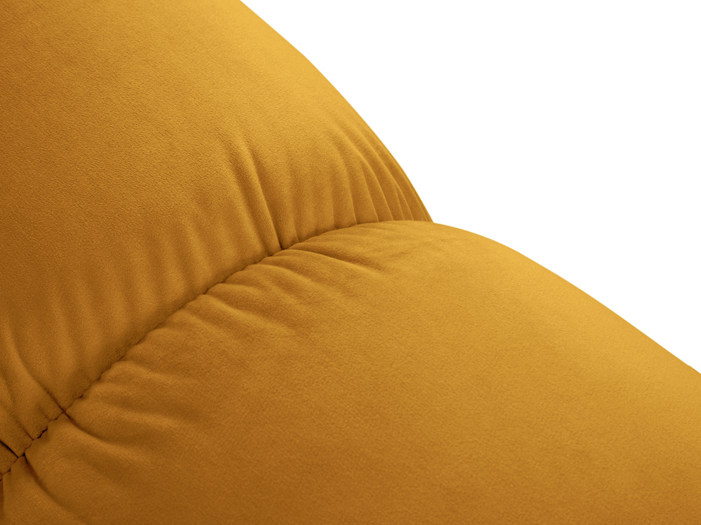 Cosmopolitan Design Modulares Ecksofa Cortina 4-Sitzer Samt Bluvel Gelb Links