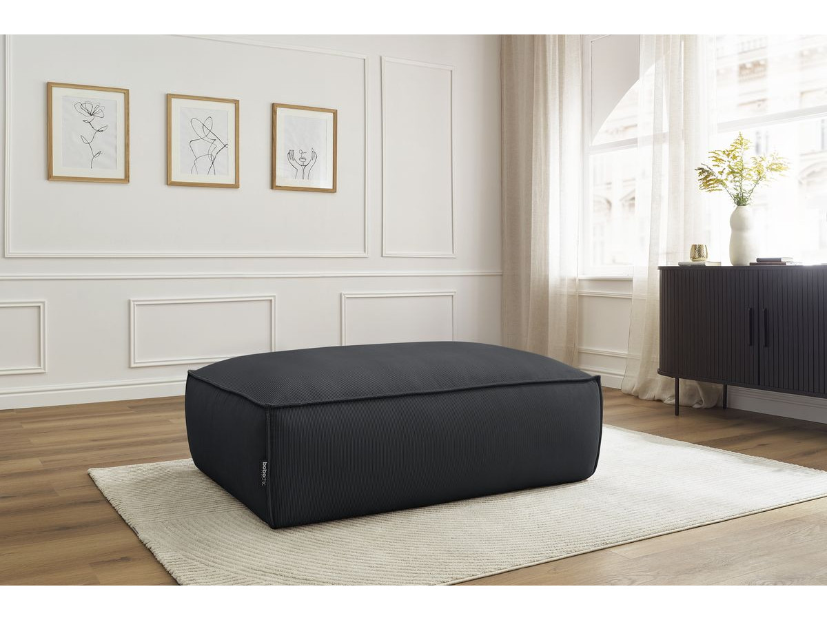 Bobochic Boheme Pouf Cordsamt Schwarz