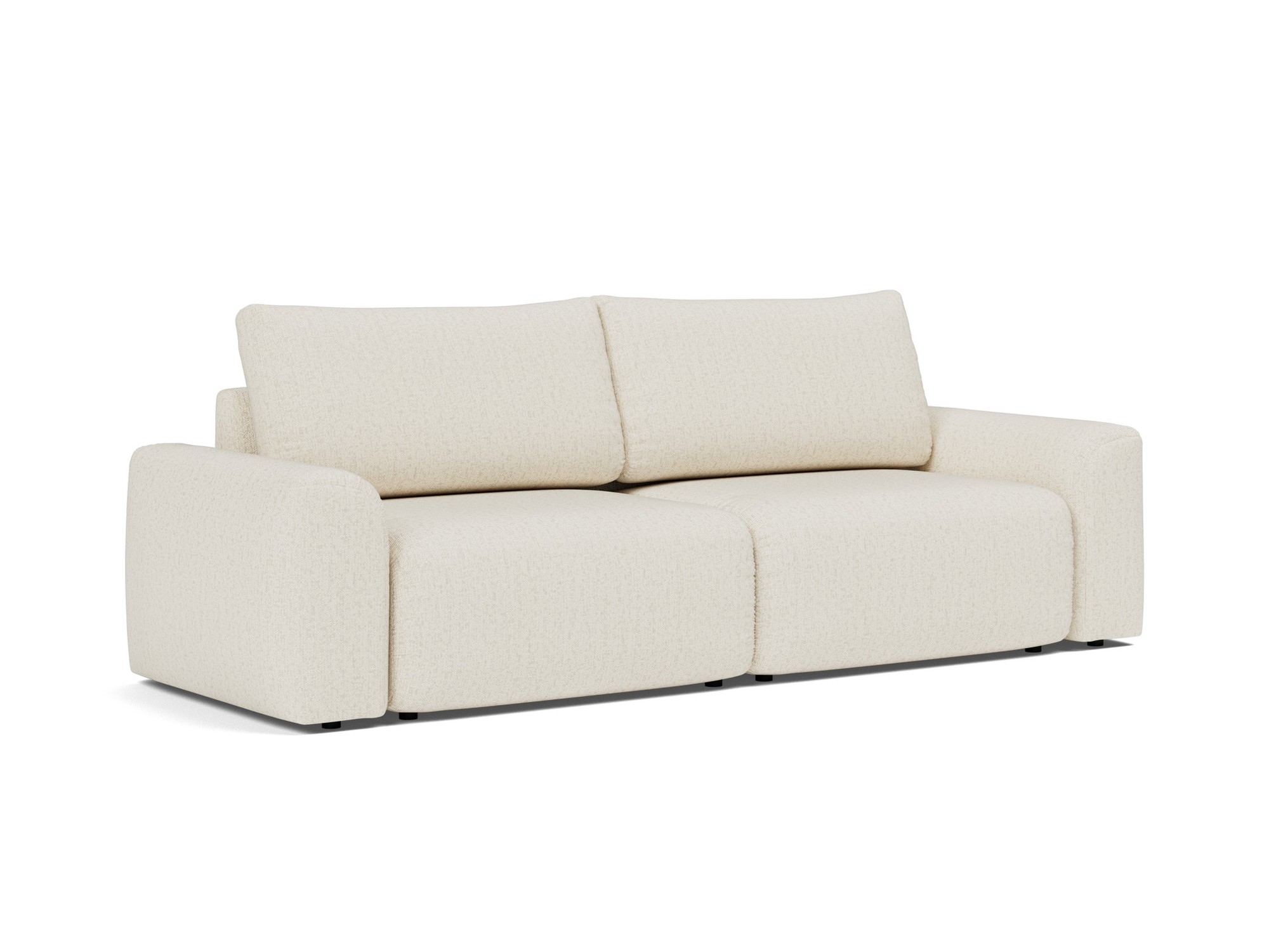 Schlafsofa Norum mit Chunky-Armlehnen Boucle Skandi 531-Off-White