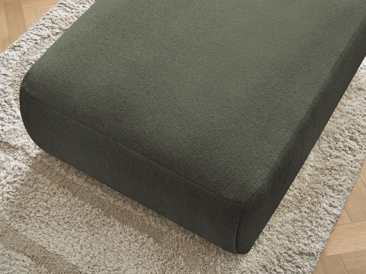 Bobochic Jana Pouf 94 × 114 cm Melange-Stoff Grün
