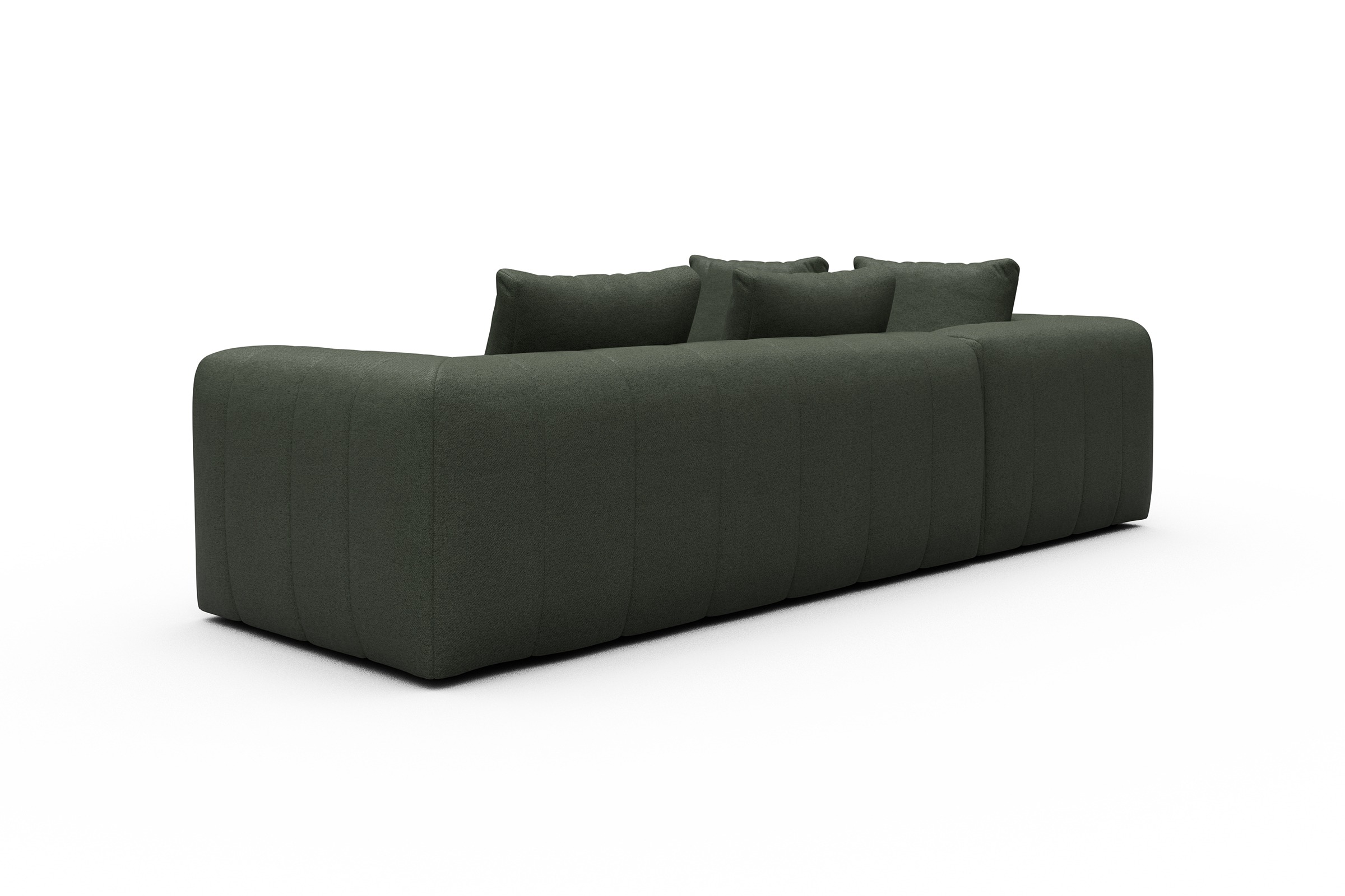 Ecksofa Hugo 2x 2,5-Sitzer Armlehne rechts Denari-Forest-Green