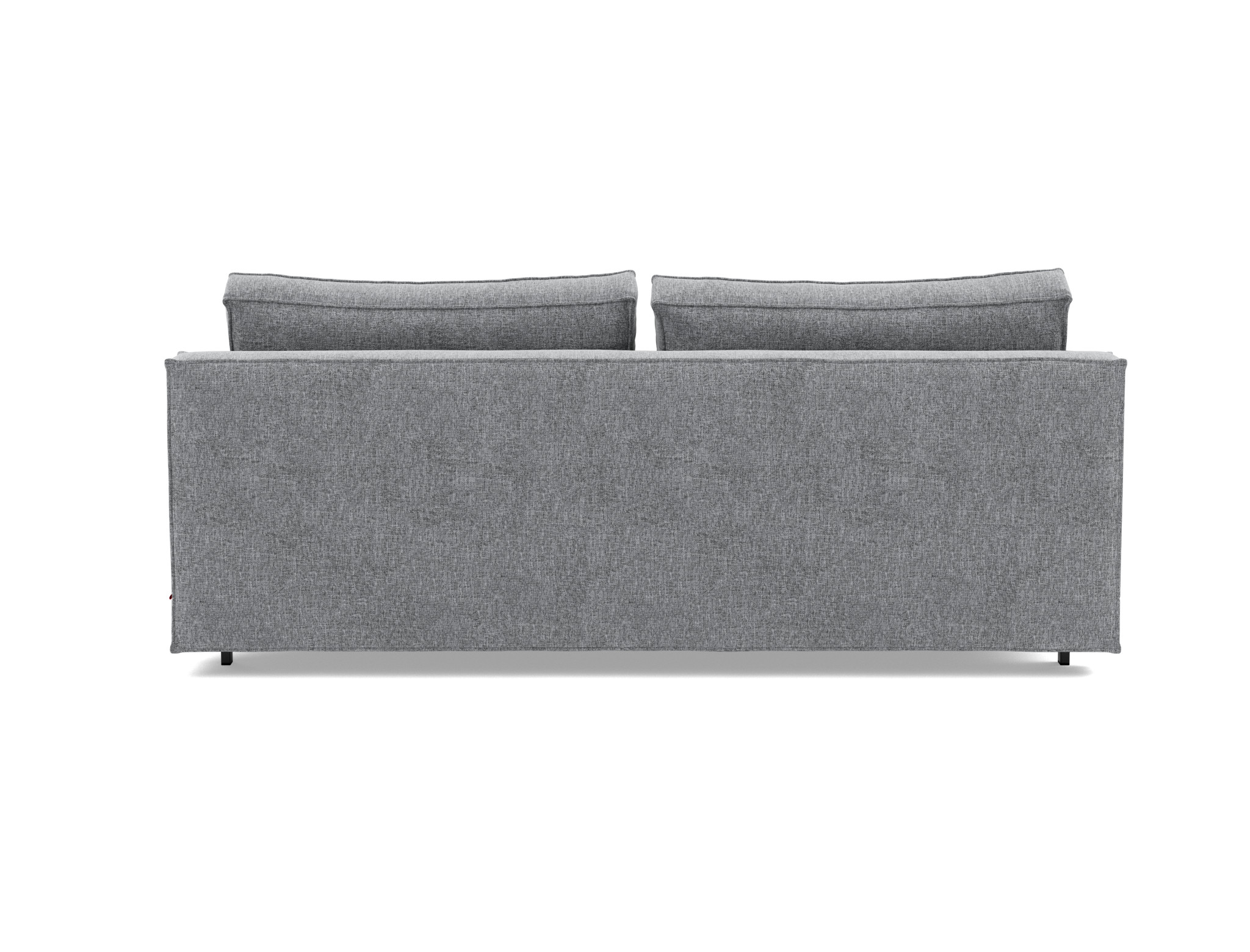 Schlafsofa Sly Strukturierter Stoff Twist 565-Granite Beine Schwarzes Metall