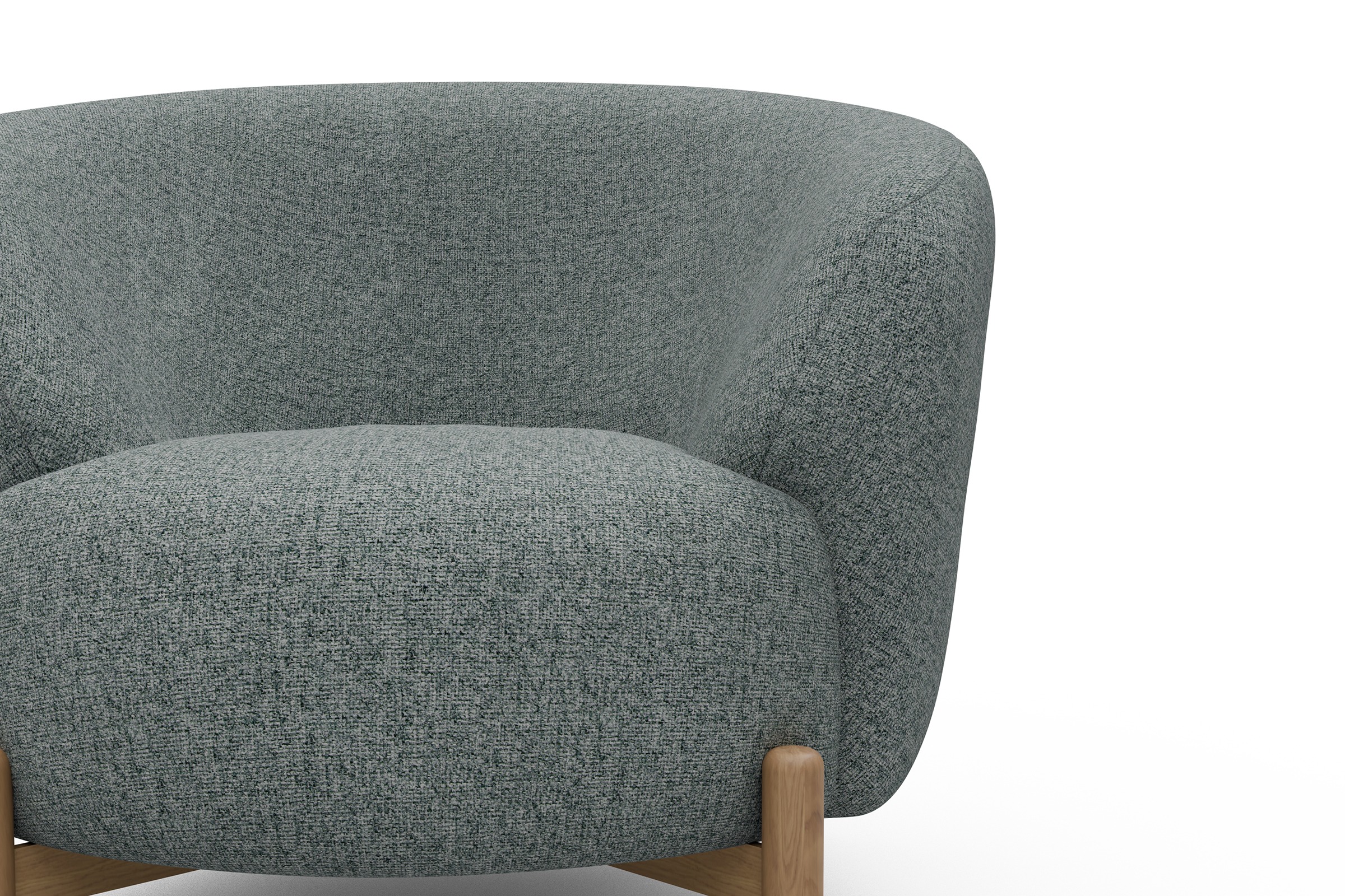 Sessel Ronda Holzbeine Eiche Natur Casone-Light-Mixed-Green