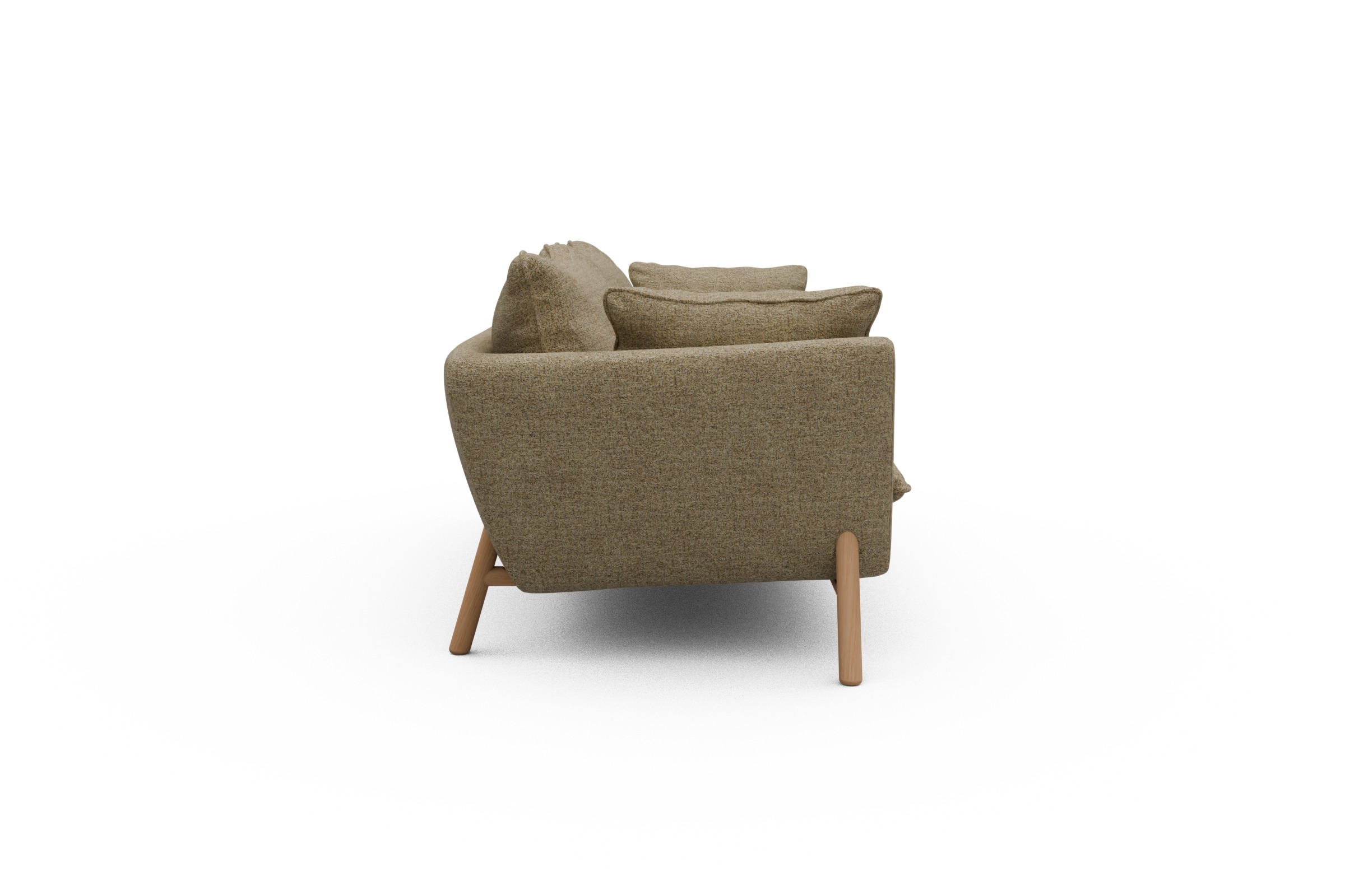 Sofa Emil PREMIUM 3-Sitzer Beinfarbe Eiche Natur Carreno-Silician-Yellow