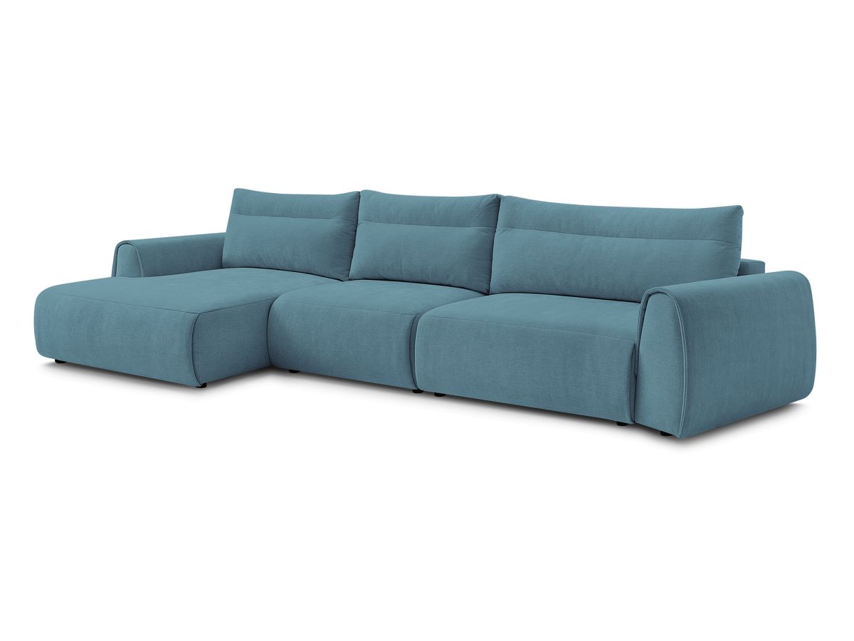 Bobochic Aden Ecksofa 386 × 152 cm Stoff Hellblau Ecke links