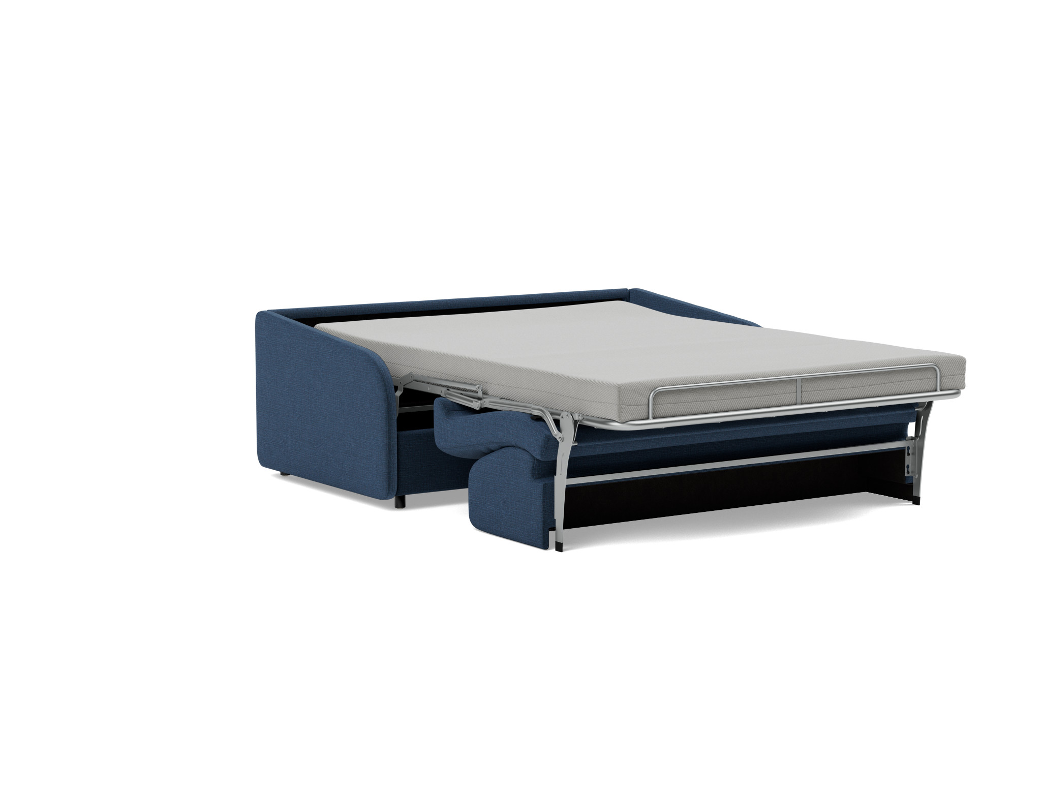 Schlafsofa Eivor mit Taschenfederkernmatratze 140 Chenille Esina 414-Indigo-Blue