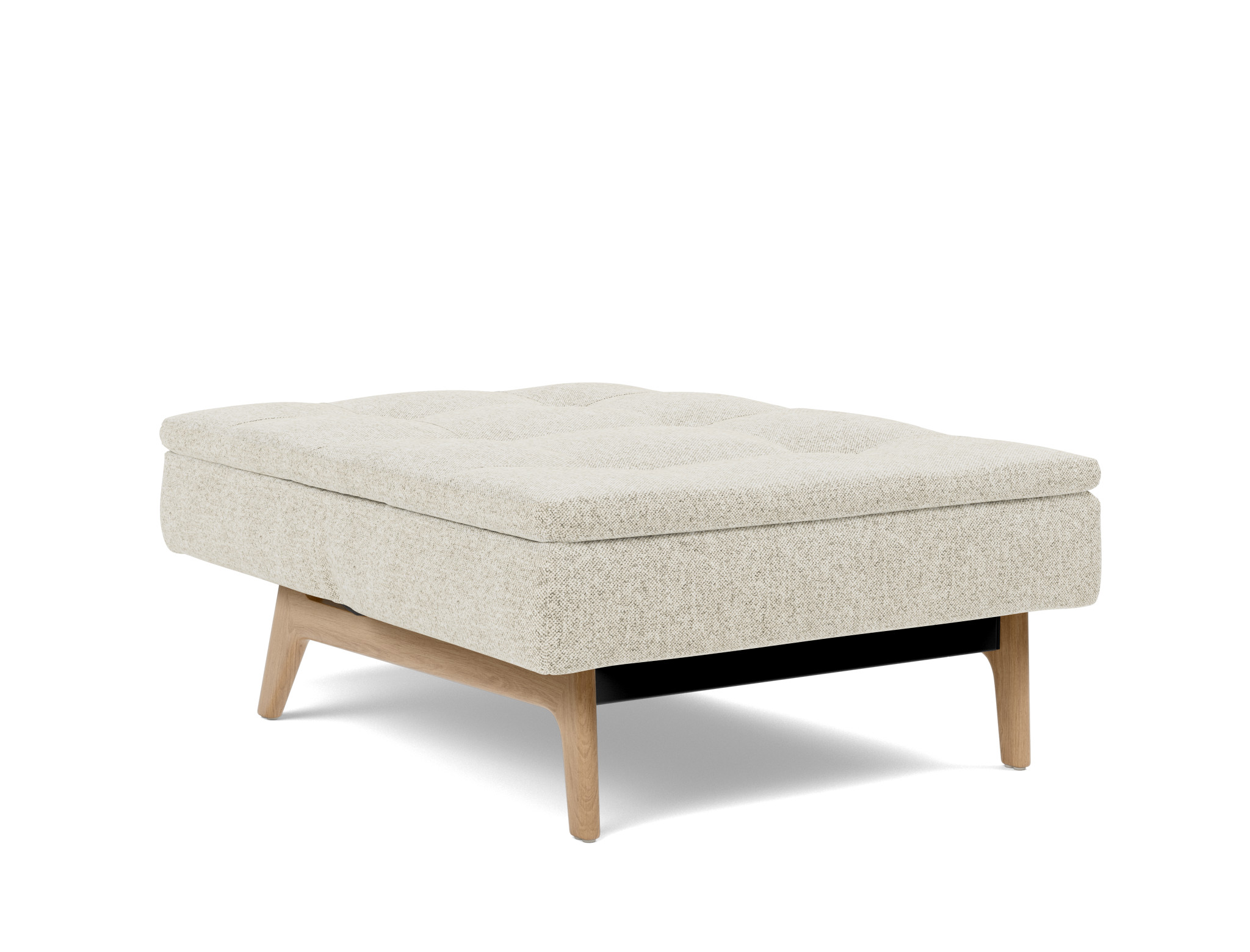 Sessel Dublexo Strukturierter Stoff Taura 357-Off-White Beine Eiche
