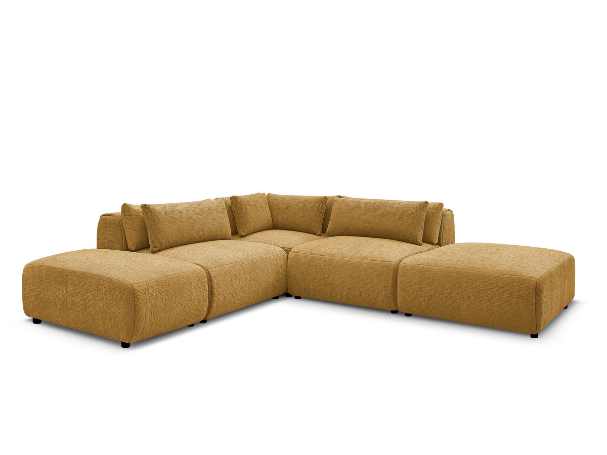 Bobochic Jana Ecksofa Strukturstoff Gelb