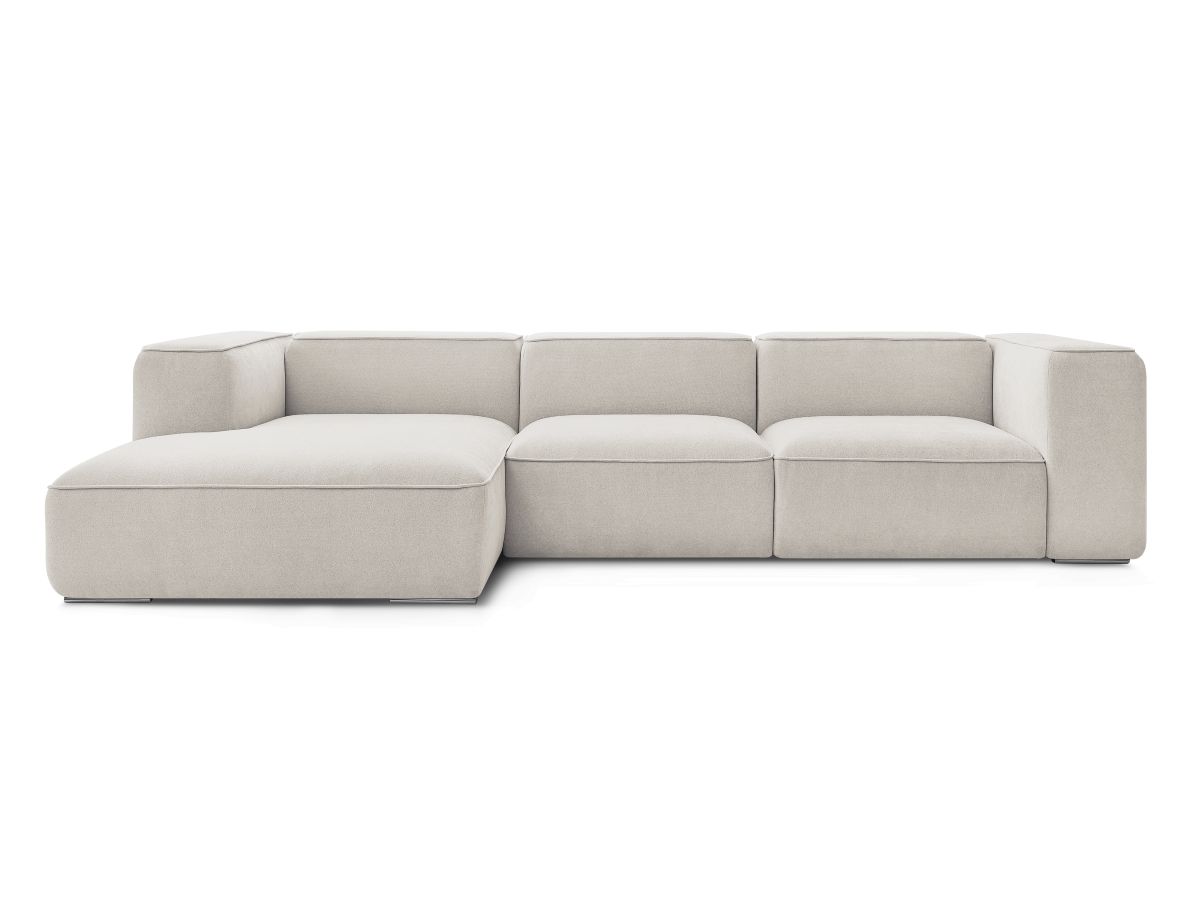 Bobochic Zephyr Ecksofa 349 × 165 cm Strukturstoff Beige Ecke links