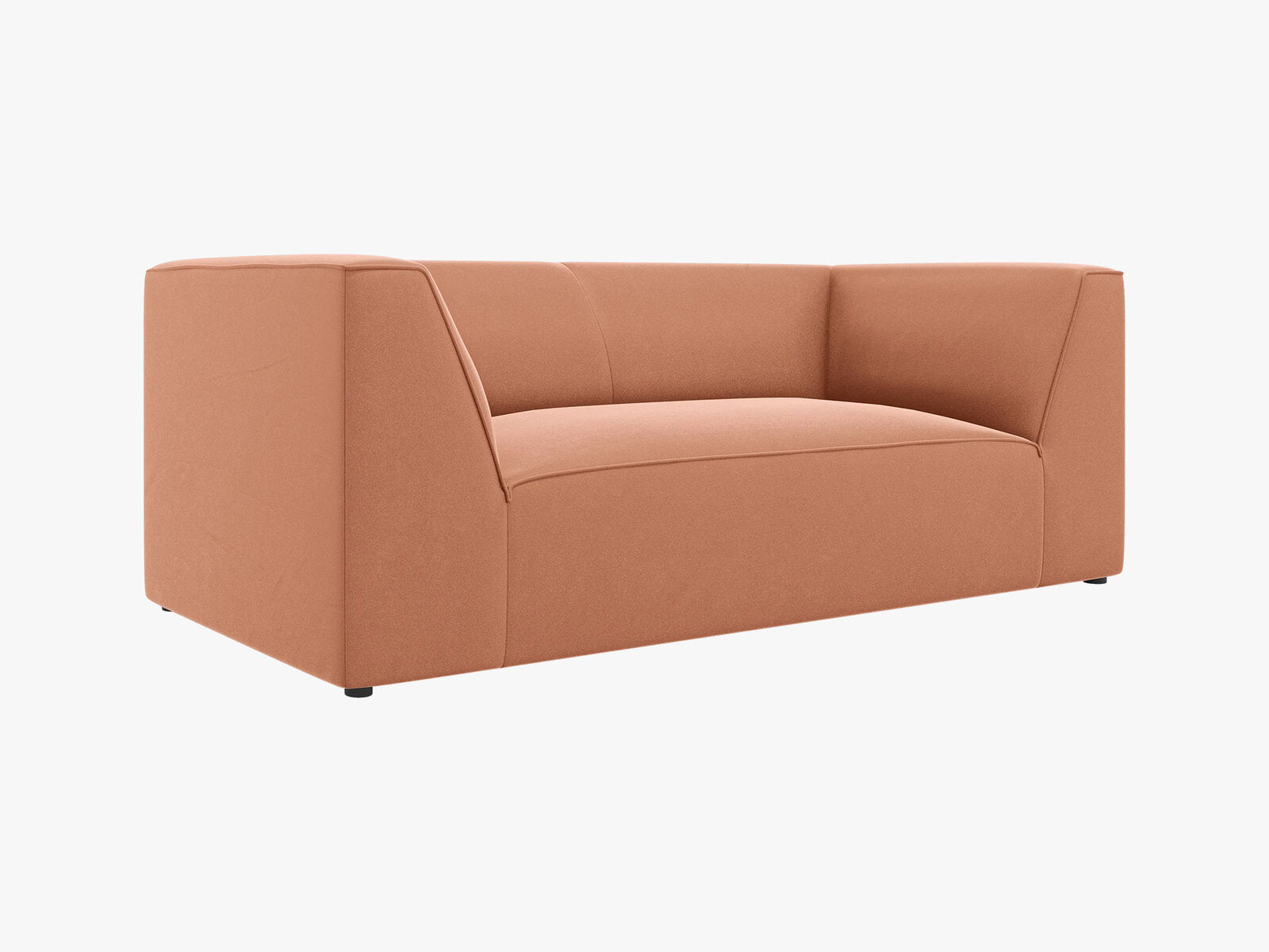 Micadoni Sofa Ruby 2-Sitzer Samt Salvador Rosa
