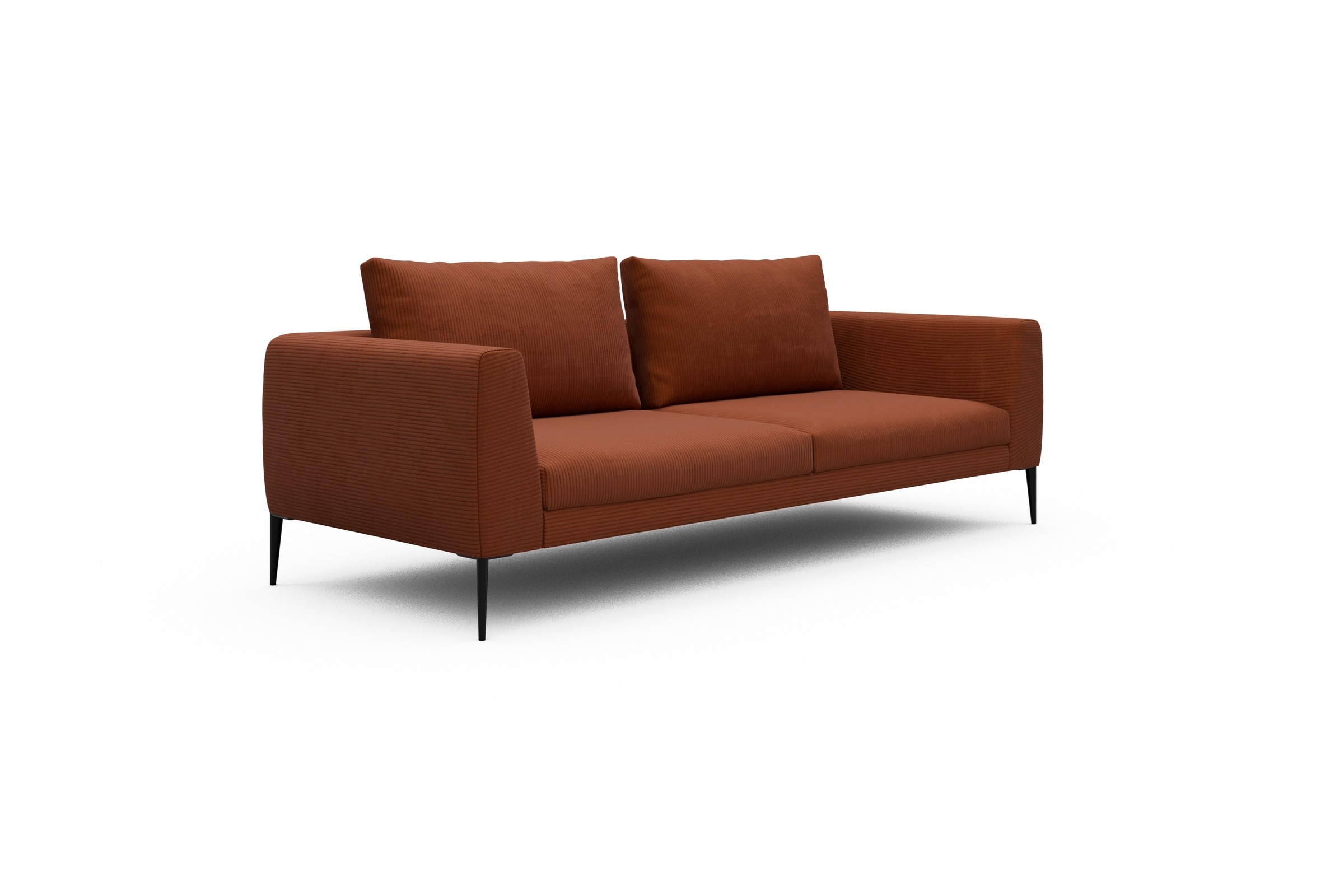 Sofa Paul 3-Sitzer Corduroy-Burnt-Orange