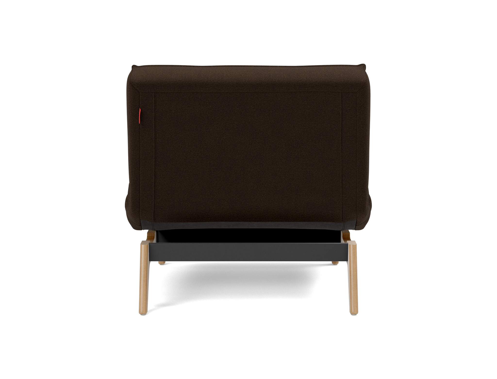 Sessel Splitback Strukturierter Stoff Taura 358-Chocco Beine Eiche