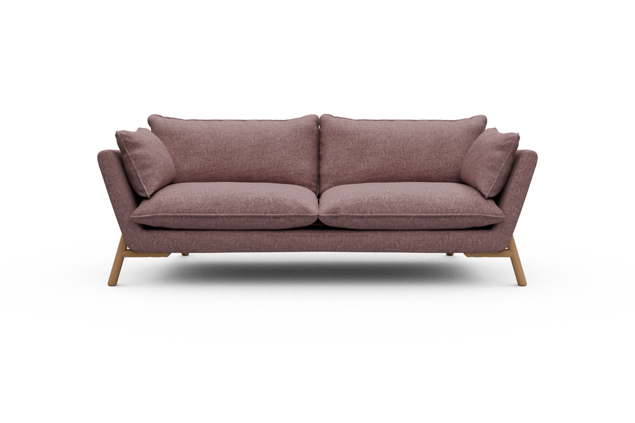 Skandi Home Sofa Emil PREMIUM 3-Sitzer Beinfarbe Eiche Natur Sama-Flamingo moebelfaktor