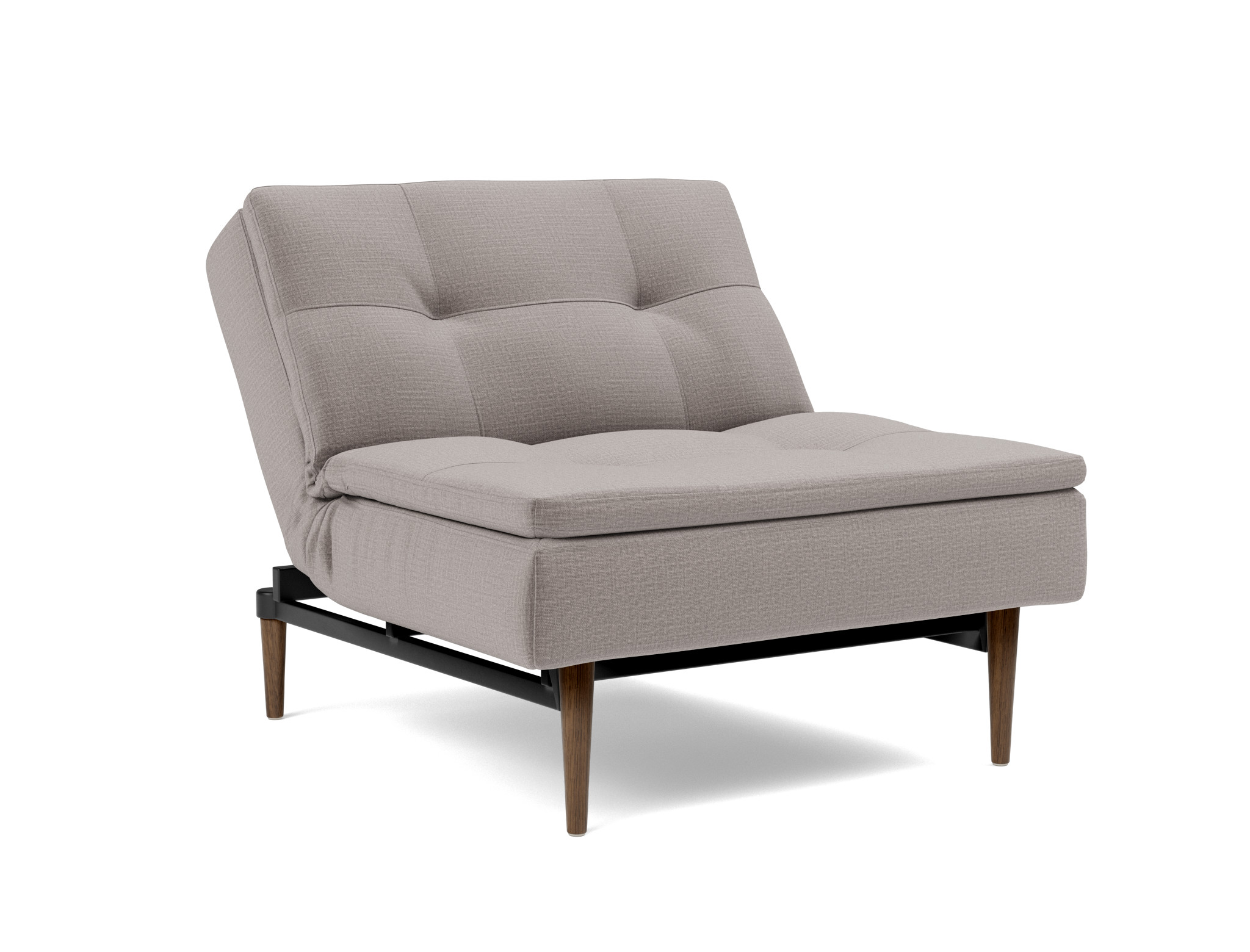 Sessel Dublexo Chenille Esina 418-Truffle Beine Styletto Eiche dunkel