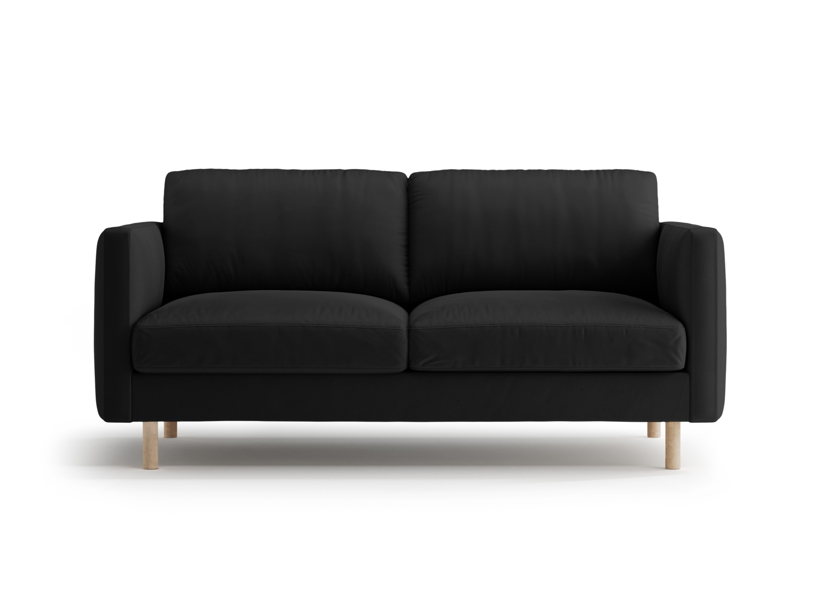 Micadoni Sofa Eden 2-Sitzer Samt Schwarz