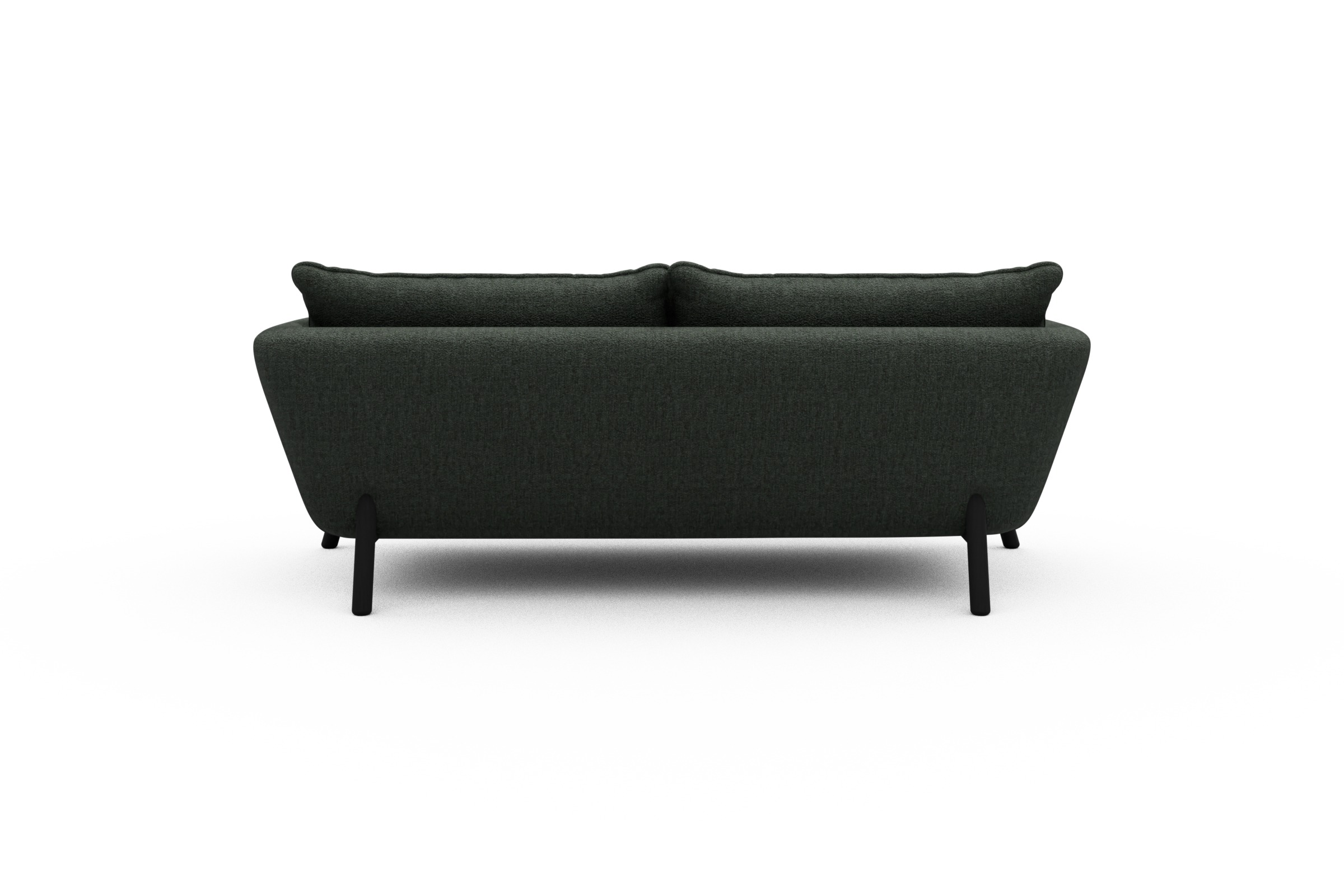 Sofa Emil PREMIUM 2-Sitzer Beinfarbe Eiche Schwarz Aivi-Pine-Green