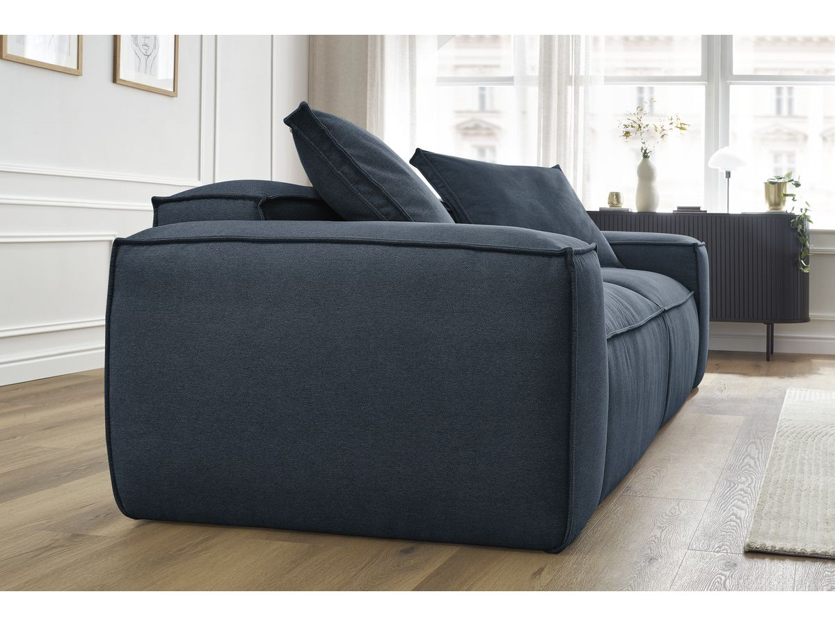 Bobochic Boheme Sofa 3-Sitzer Melange-Stoff Dunkelblau
