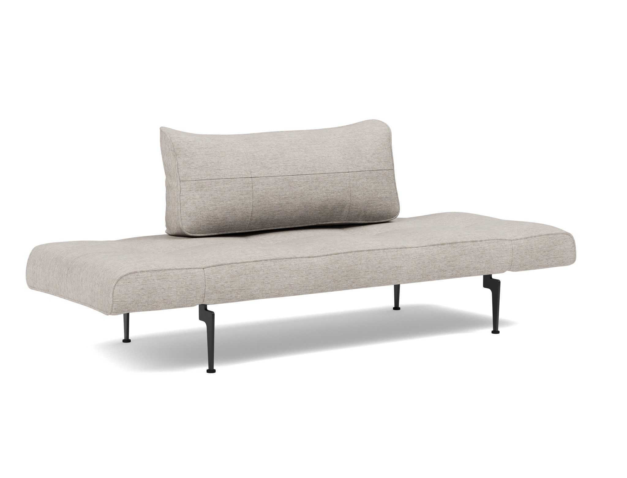 Tagesbett Zeal Chenille Yuveno 471-Sand Beine Laser schwarz