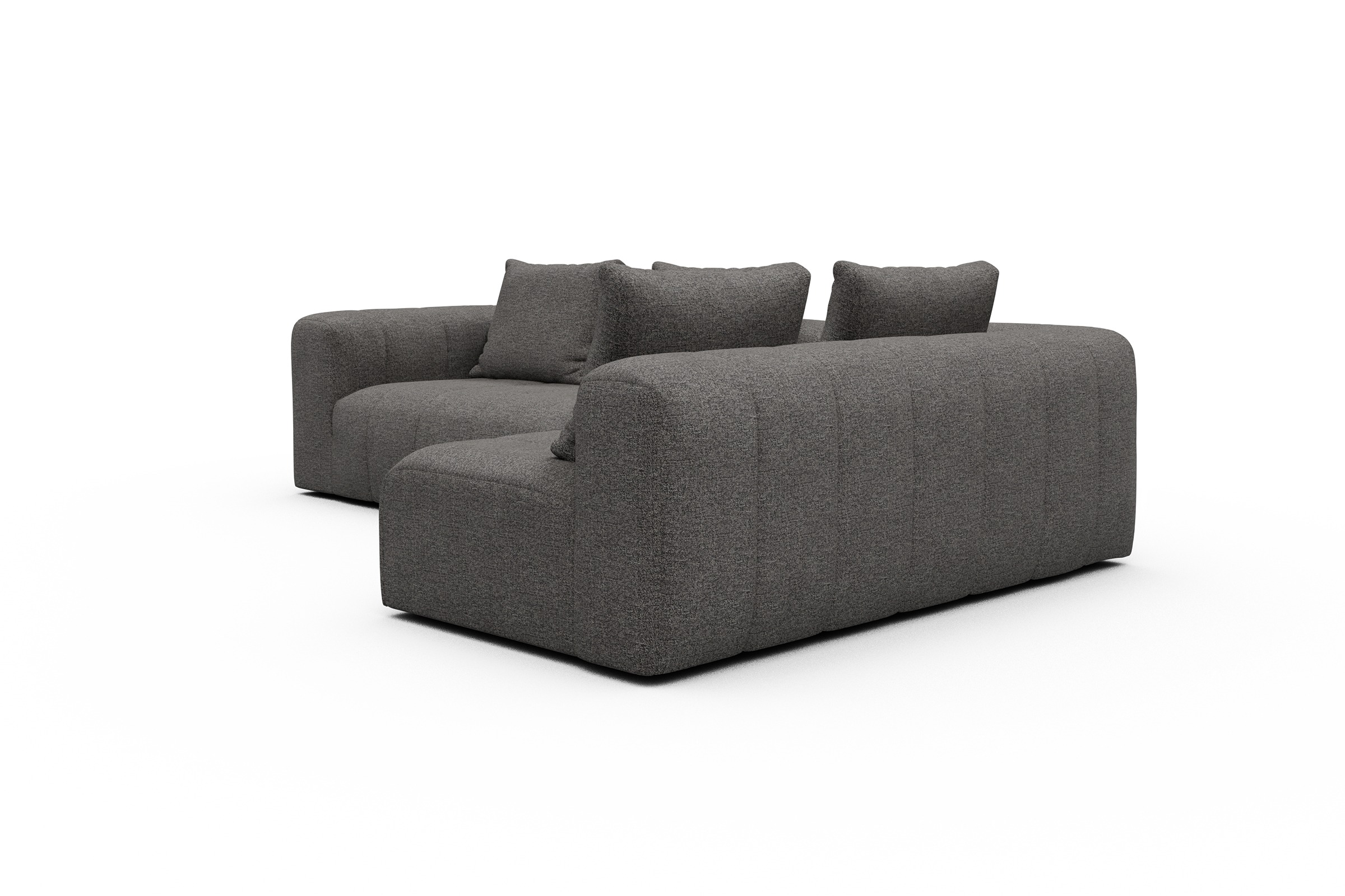 Ecksofa Hugo 2x 2,5-Sitzer Armlehne links Carreno-Salt-and-Pepper