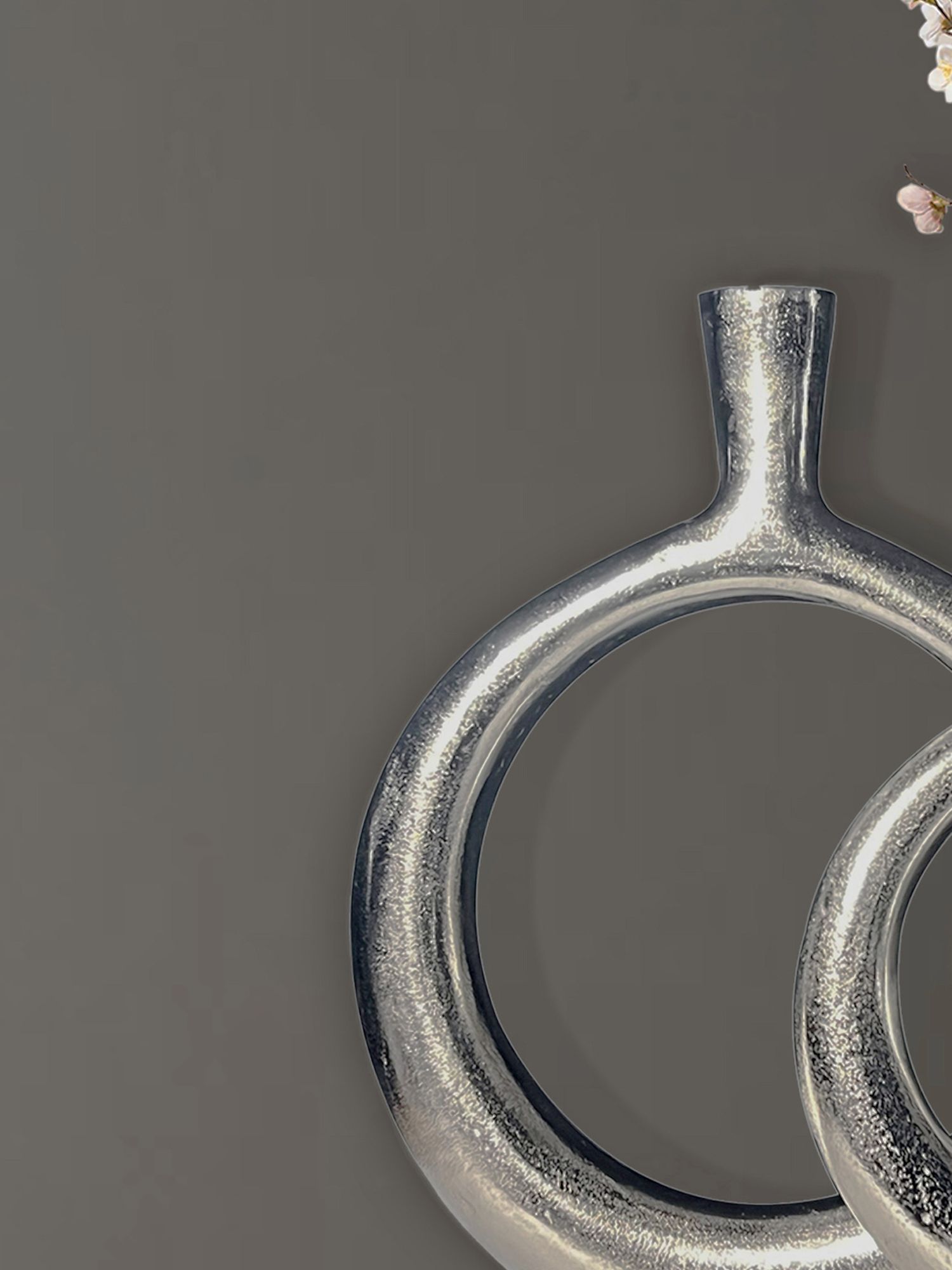 Tischvase Hovden Aluminium Silber