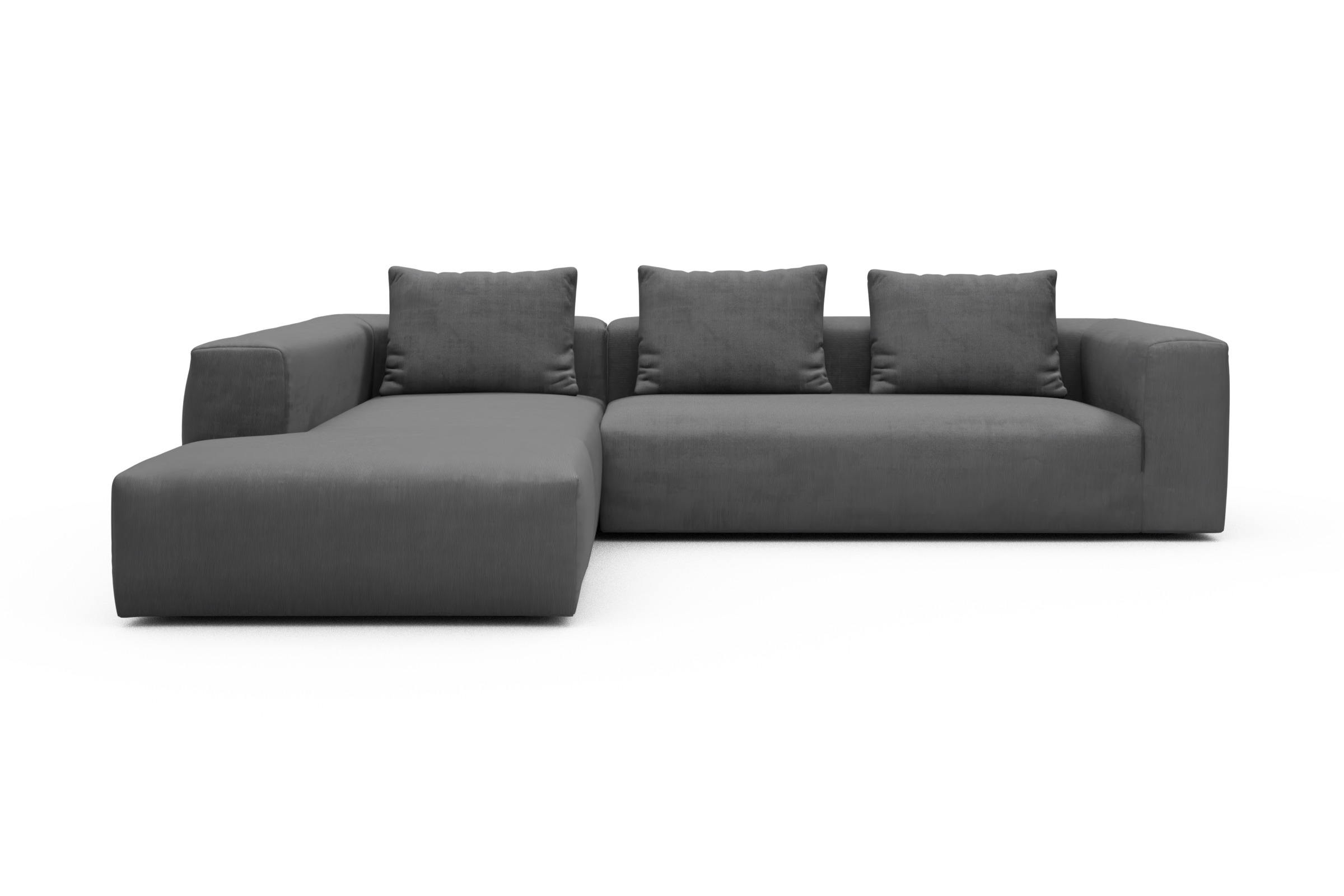 Skandi Home Ecksofa Fred Relax-Ecke links mit 2,5-Sitzer Cordufine-Grey moebelfaktor