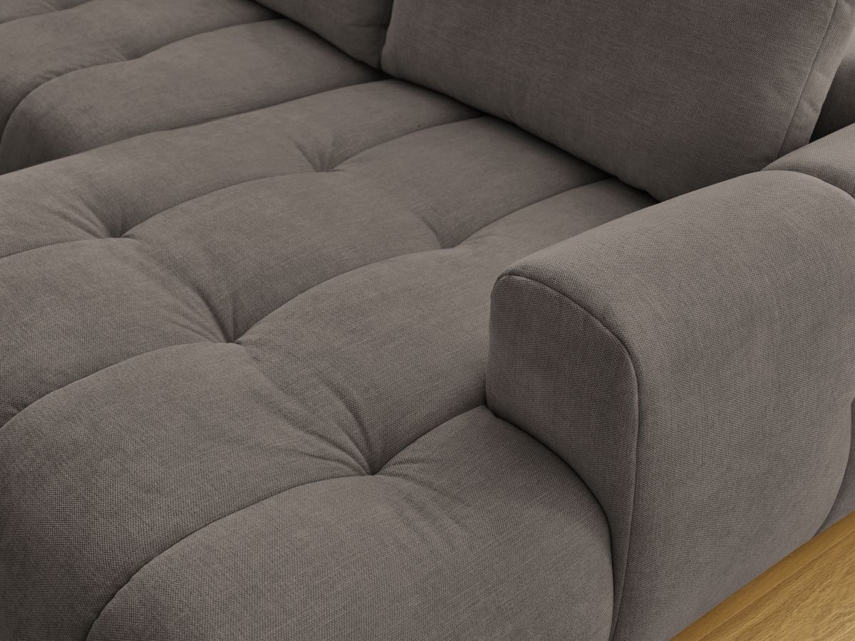 Bobochic Fuji Wohnlandschaft Stoff Taupe Ecke rechts