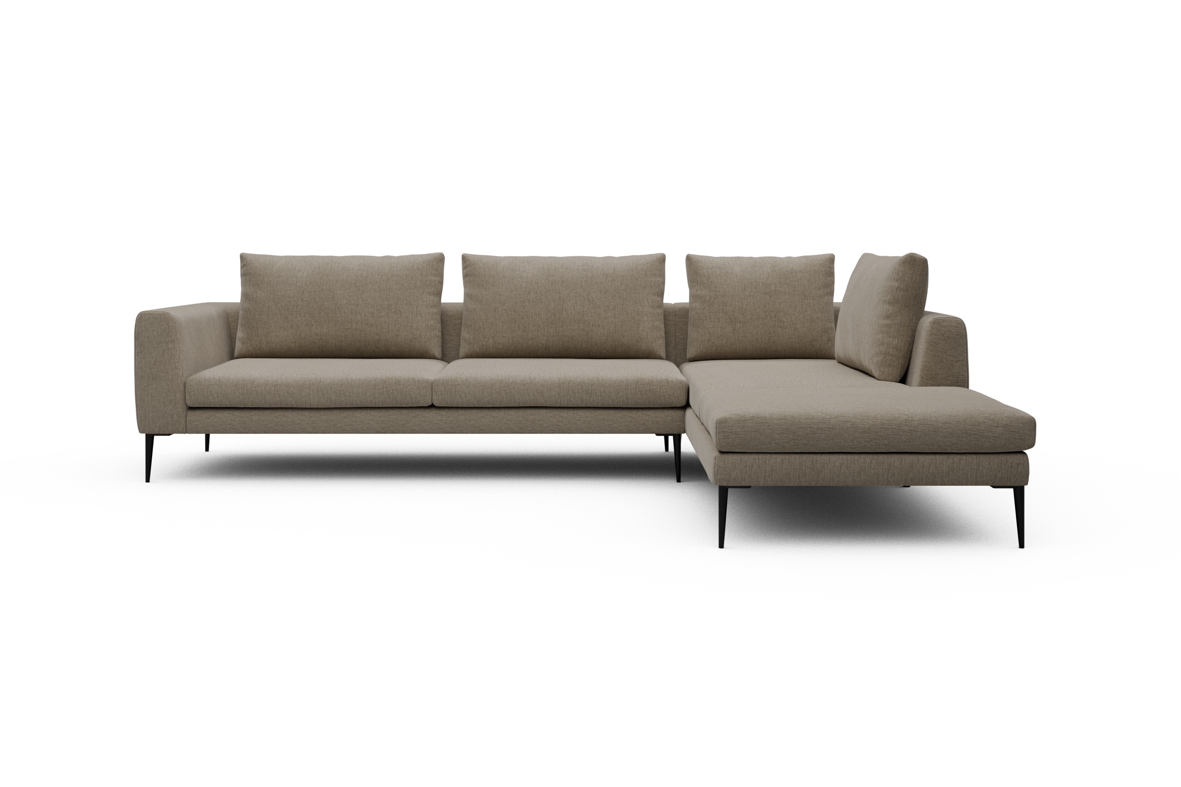 Skandi Home Ecksofa Paul Relax-Ecke links mit 3-Sitzer Smooth-Beige moebelfaktor