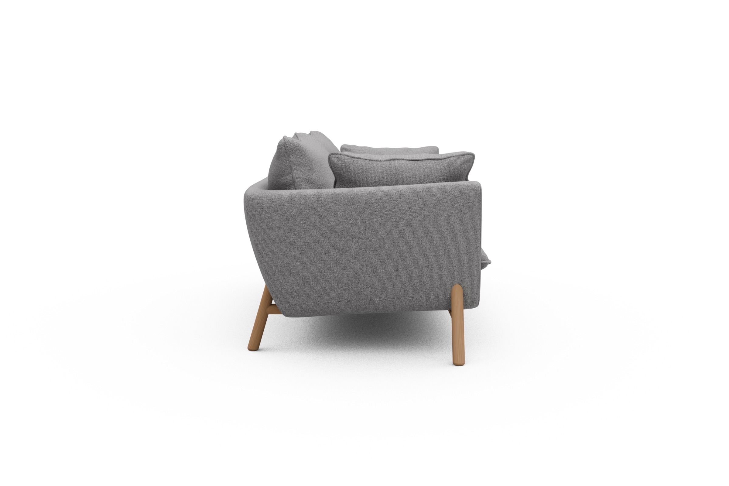 Sofa Emil PREMIUM 2-Sitzer Beinfarbe Eiche Natur Sama-Grey