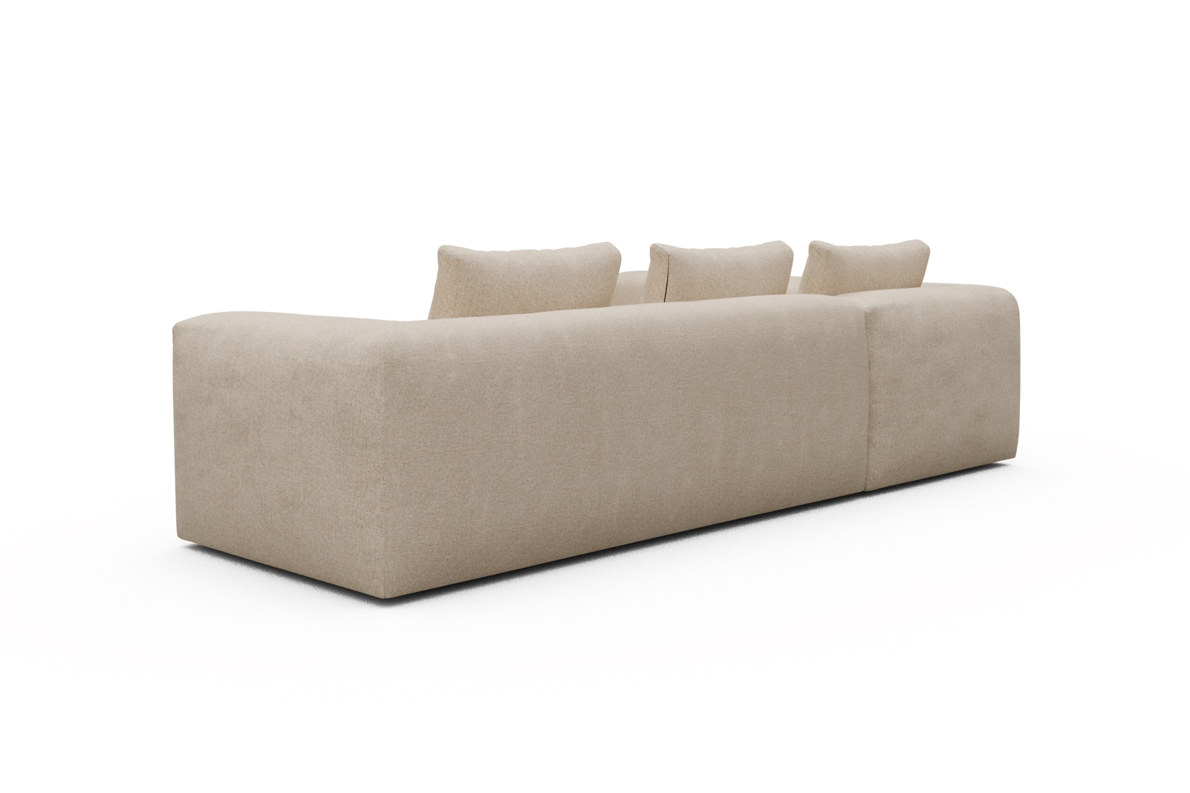 Ecksofa Fred 2x 2,5-Sitzer links offen Casone-Natural-Beige