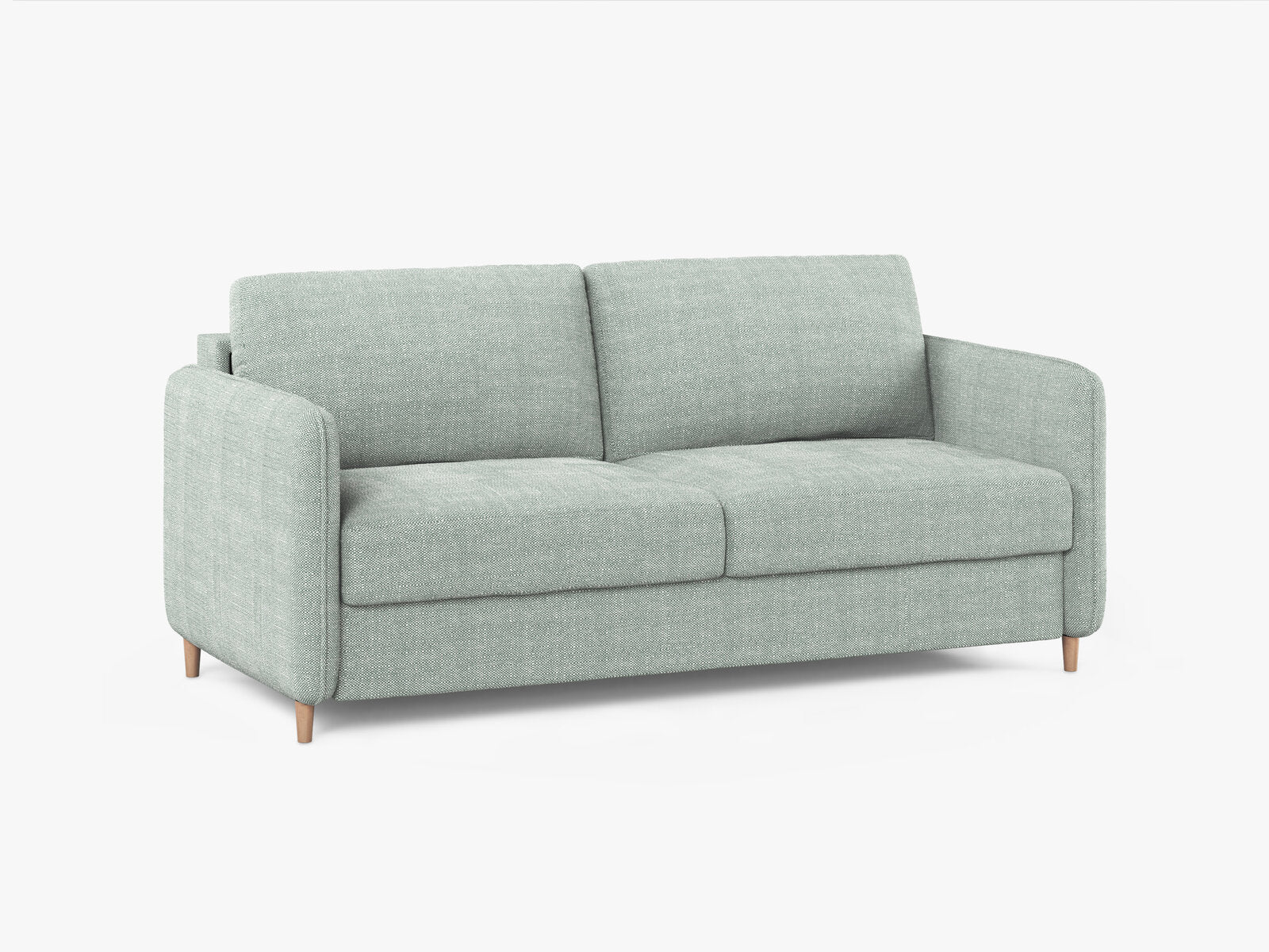 Micadoni Sofa mit Schlaffunktion Simo 3-Sitzer Strukturierter Stoff Babel Minze