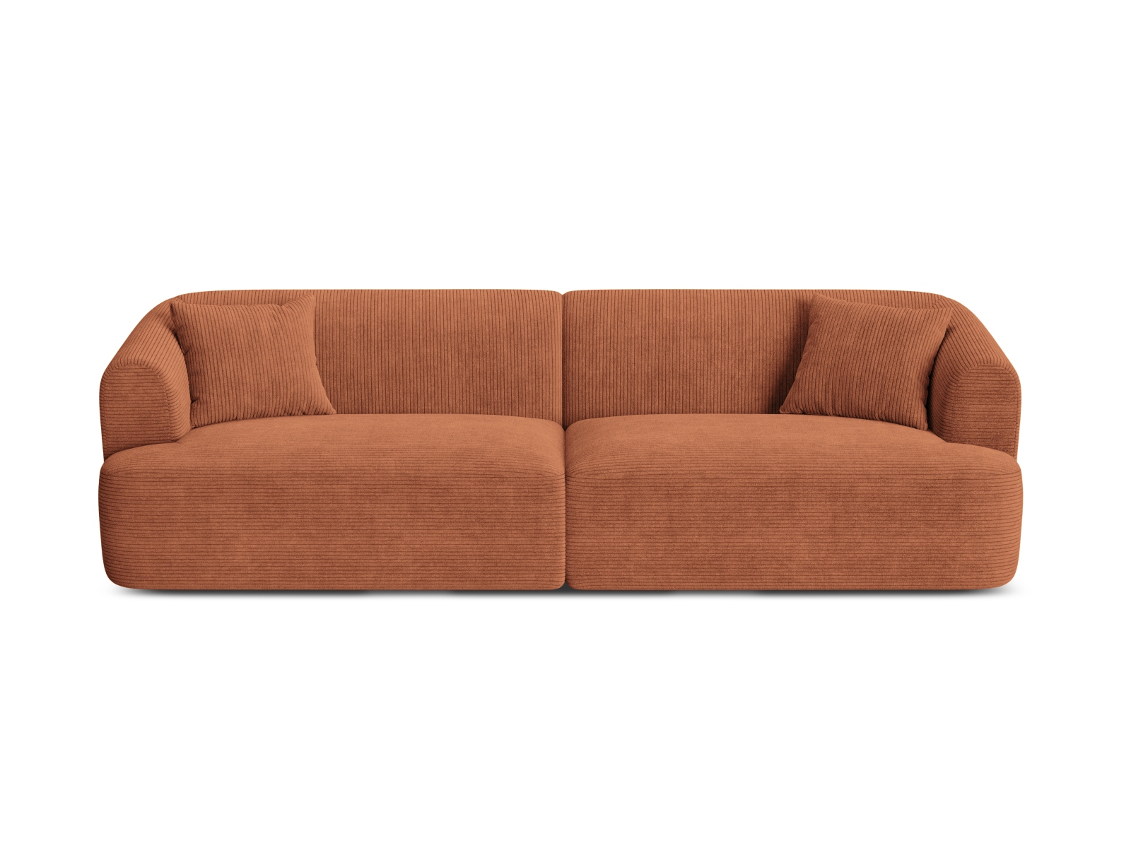 Cosmopolitan Design Sofa Campi 4-Sitzer Kord Lincoln D Terrakotta