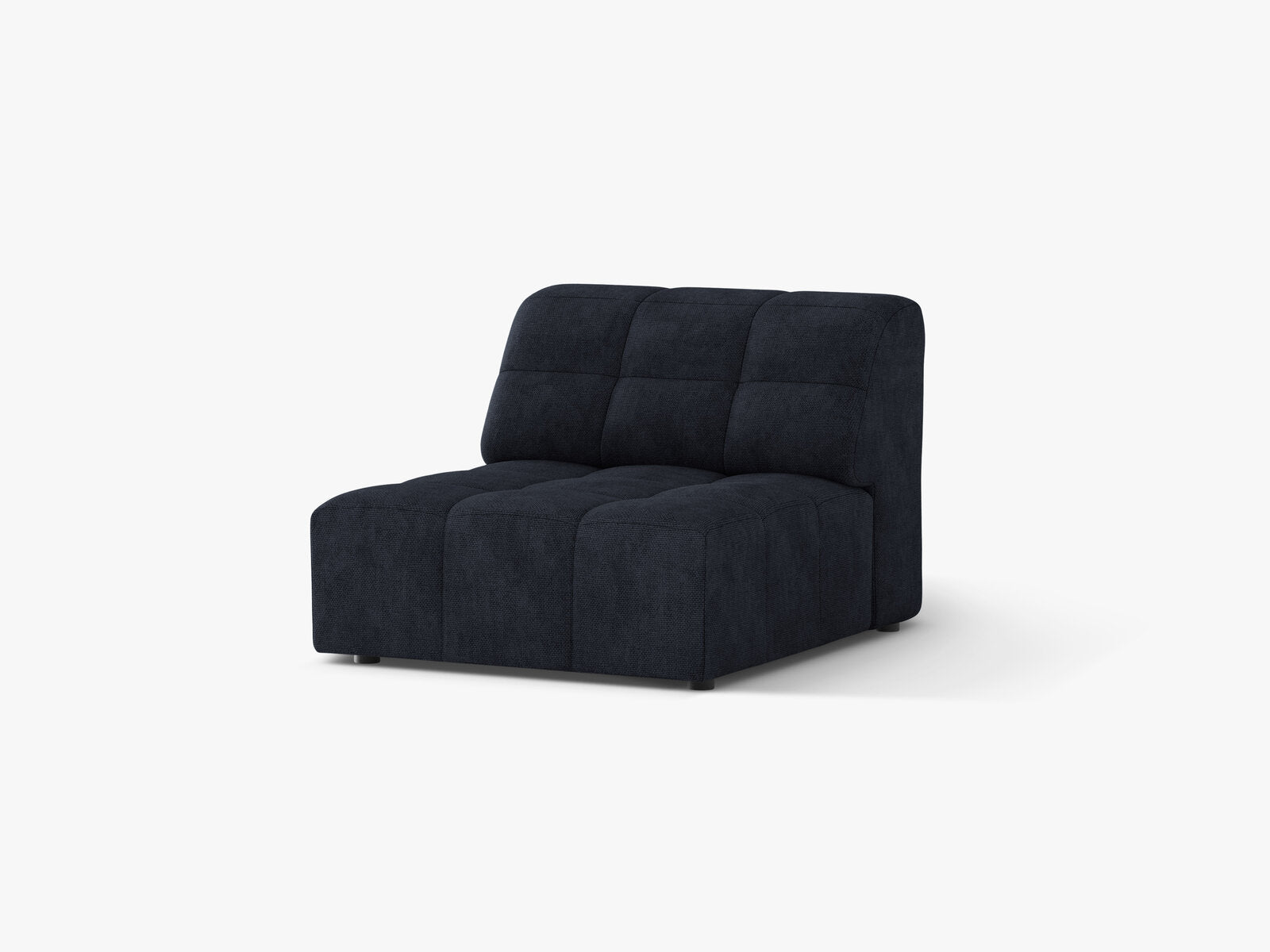 Micadoni Jennifer Sofamodul armlos Chenille Eden Marineblau