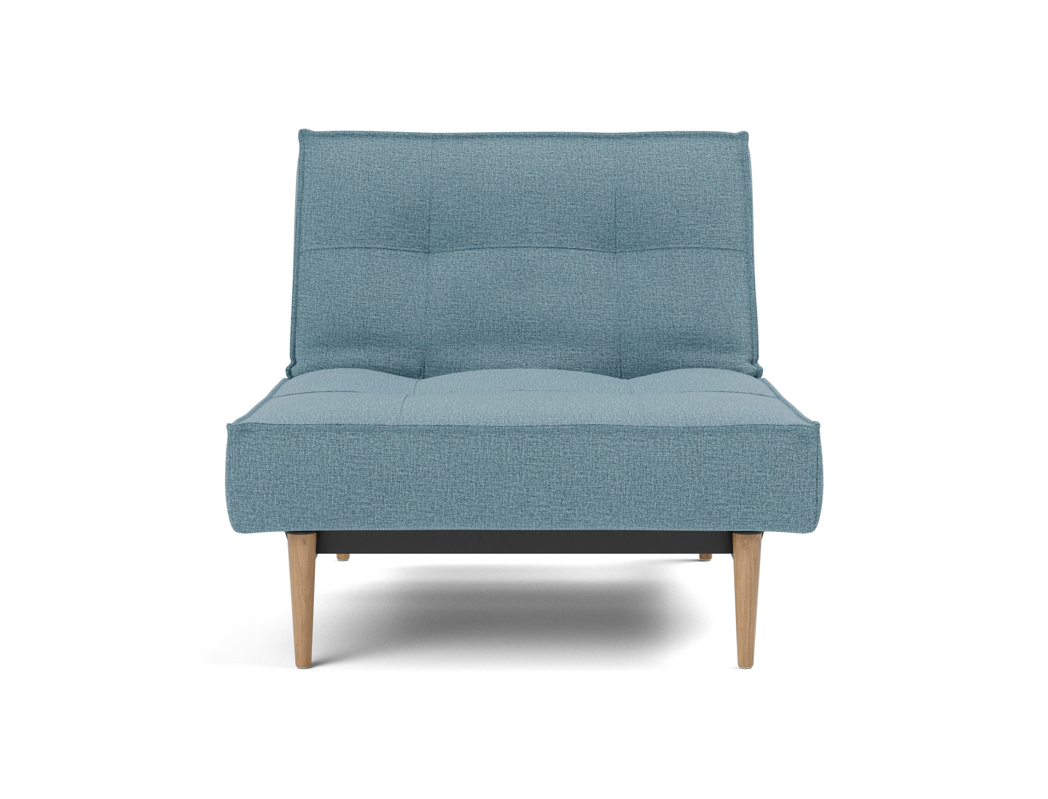 Sessel Splitback Flachgewebe Mixed Dance 525-Light-Blue Beine Styletto Eiche hell