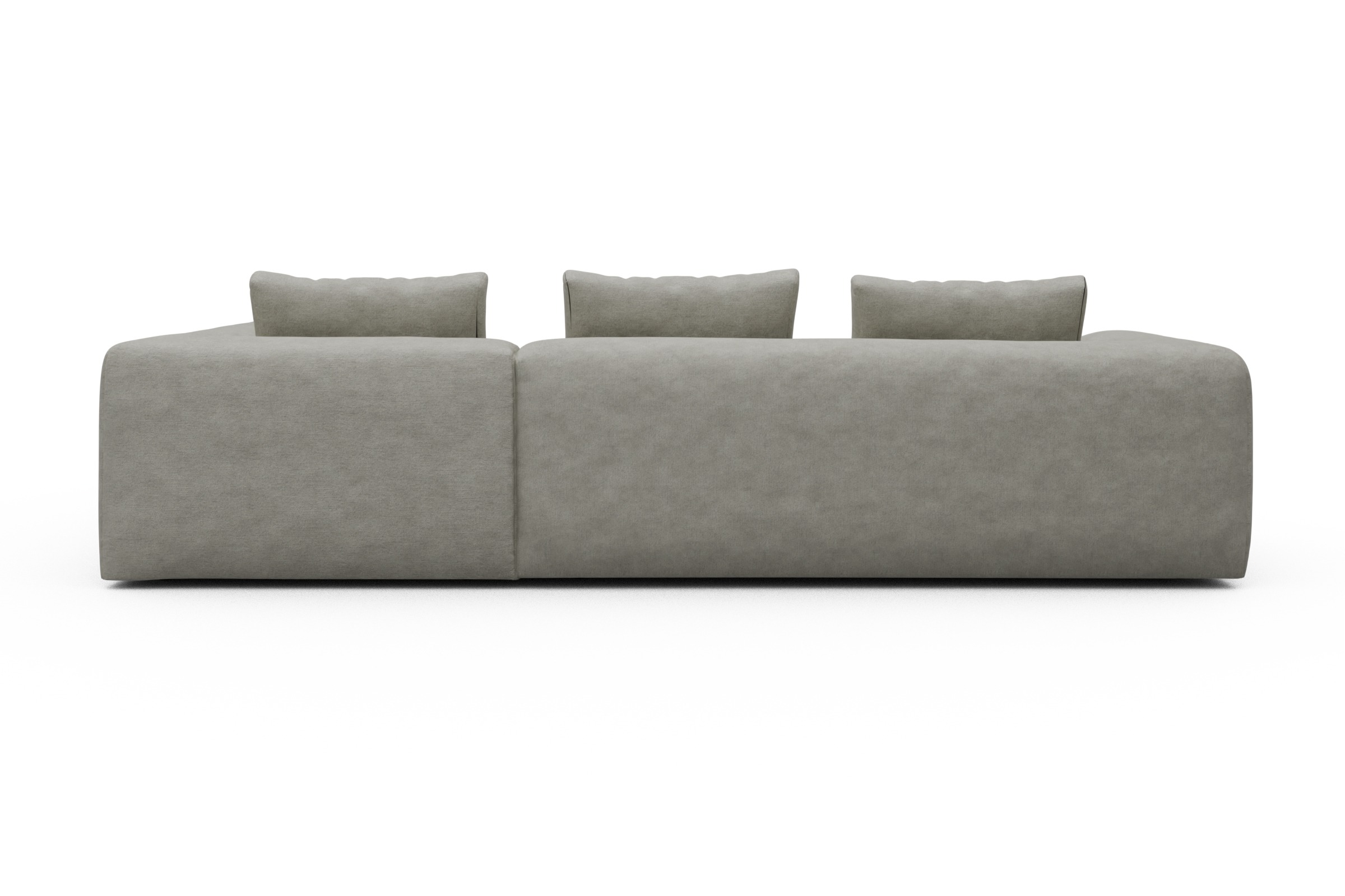 Ecksofa Fred Relax-Ecke rechts mit 2,5-Sitzer Carreno-Moon-Stone-White